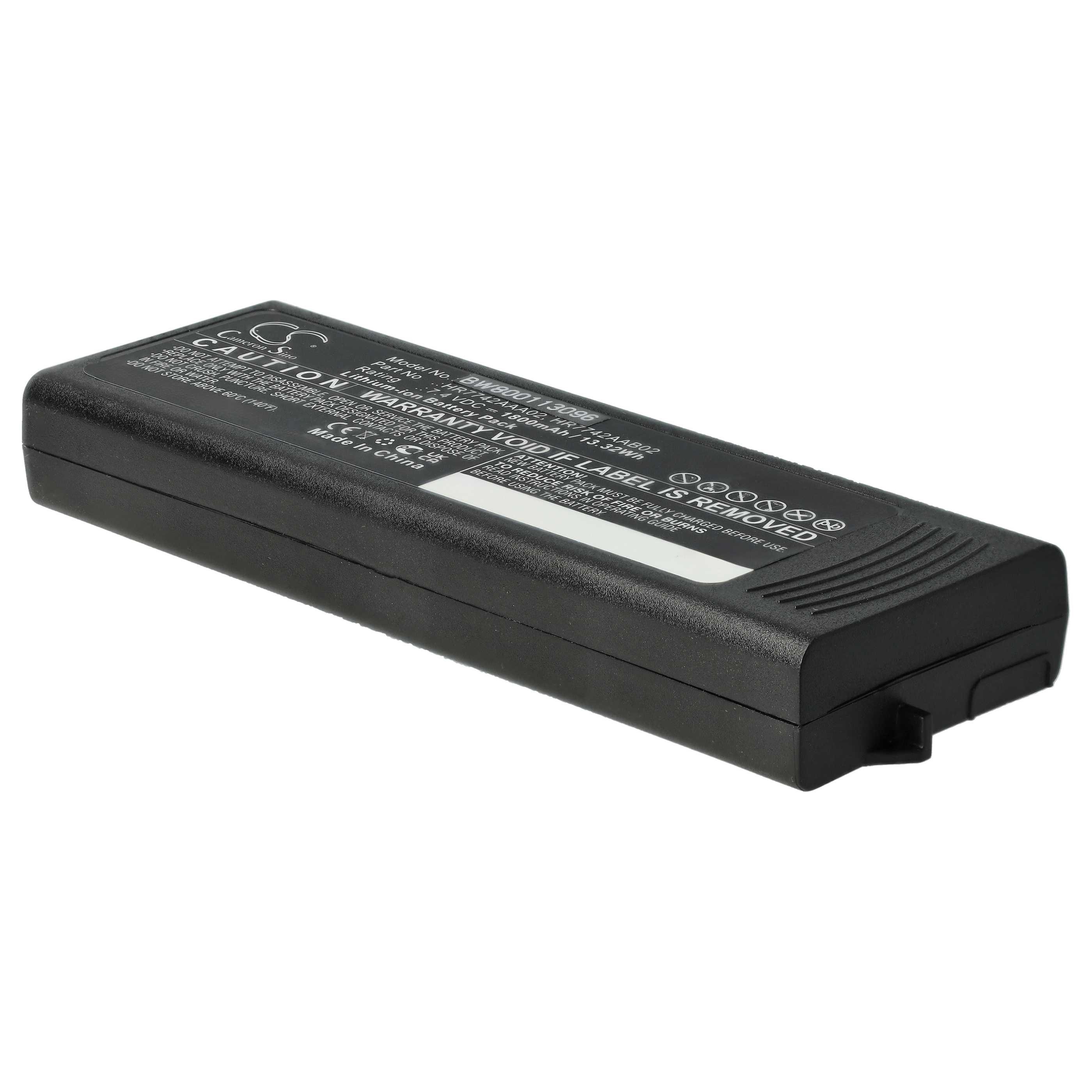 Radio Battery replaces EADS HR7742AAA02, HR7742AAB02 - 1800 mAh 7.4 V Li-Ion