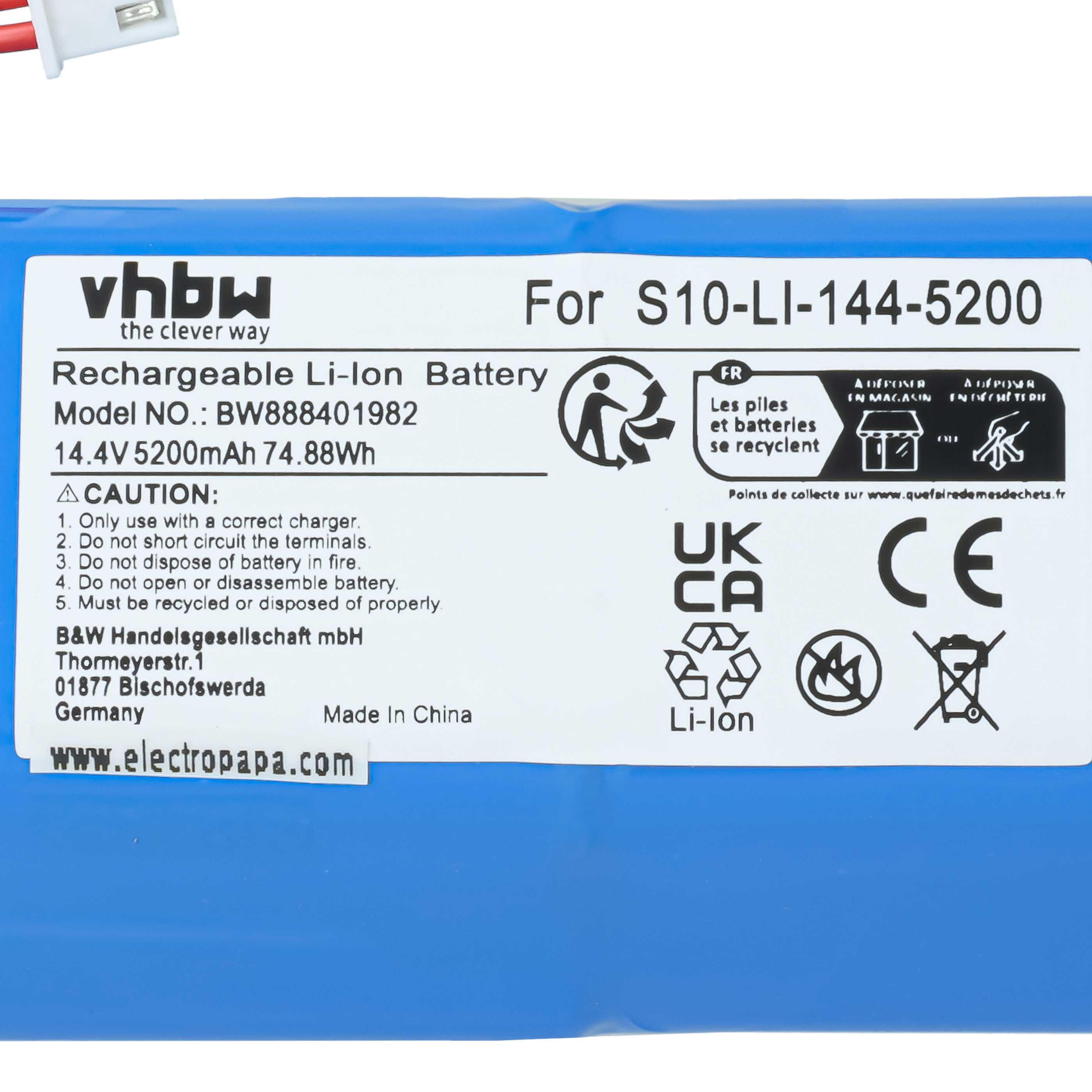 Akumulator do odkurzacza Ecovacs zamiennik Ecovacs 201-1913-4200, 201-1913-4201 - 5200mAh 14,4V Li-Ion