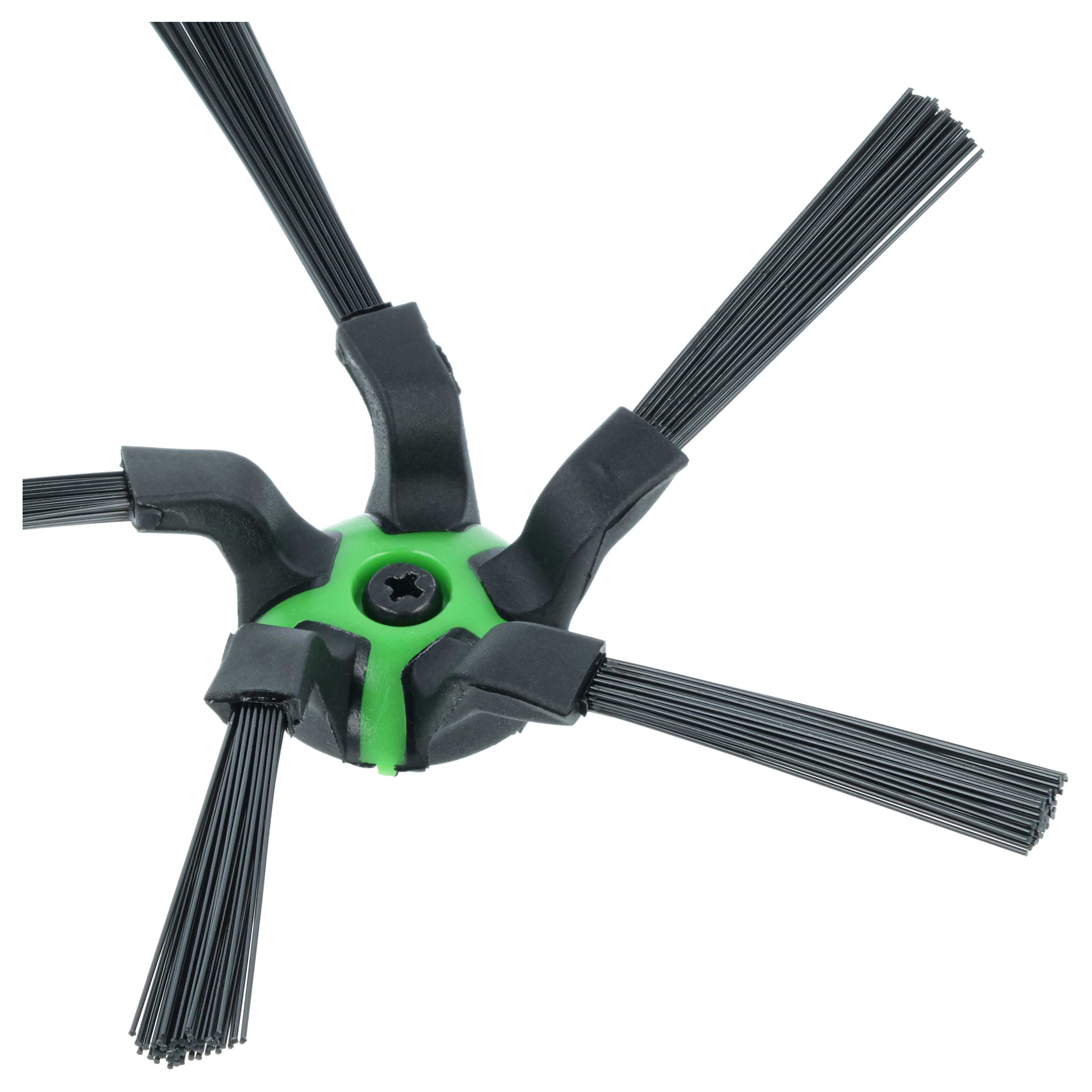 3x Side Brush suitable for iRobot Roomba s9, s9 Plus, 9150, 9550 Robot Vacuum Cleaner - 5-armed, black, green