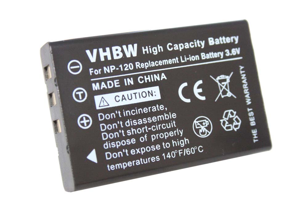 Batterie remplace BenQ DLI-501 pour appareil photo - 1600mAh 3,6V Li-ion