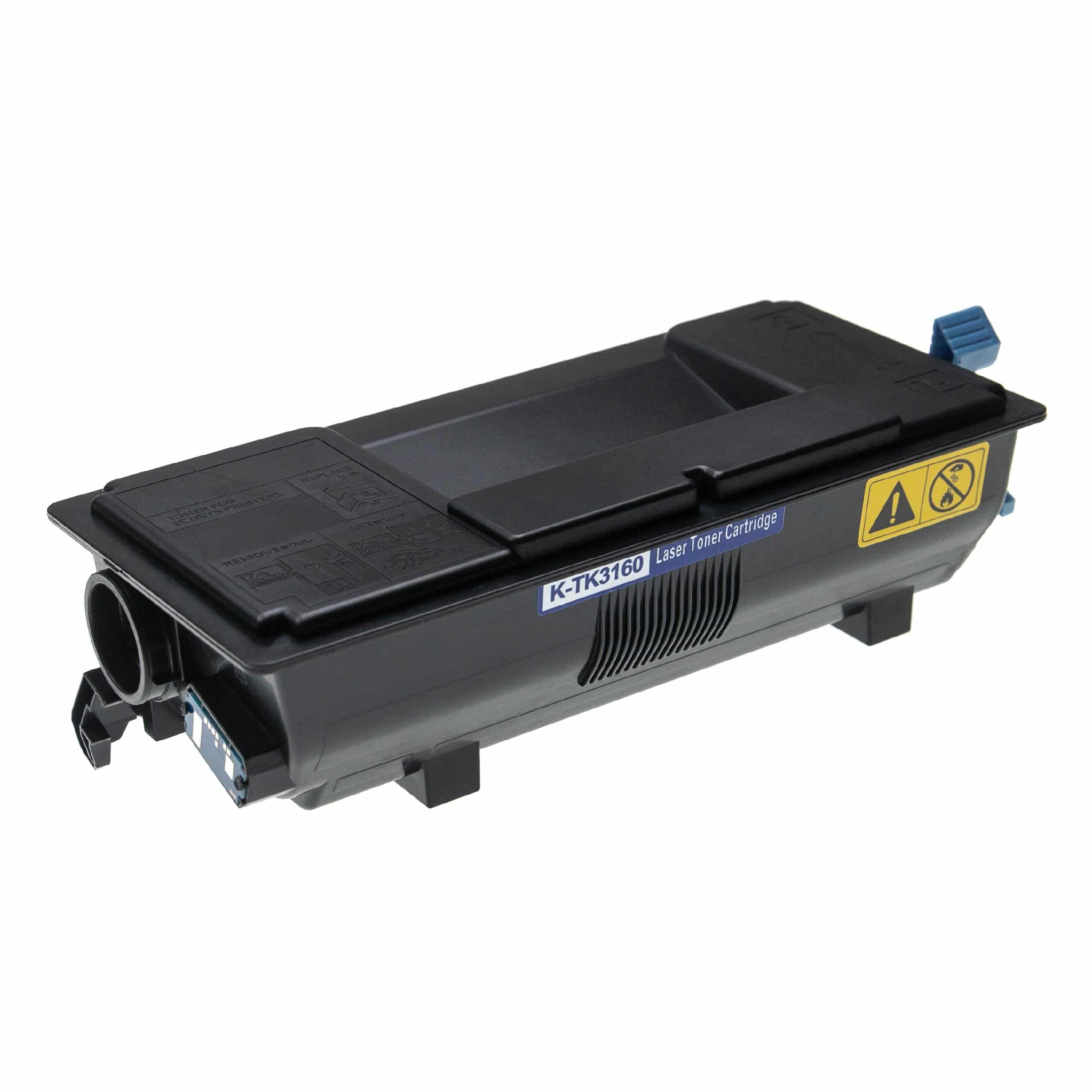 3x Cartouches de toner remplace Kyocera TK-3160 pour imprimante laser Kyocera + récupérateur, noir