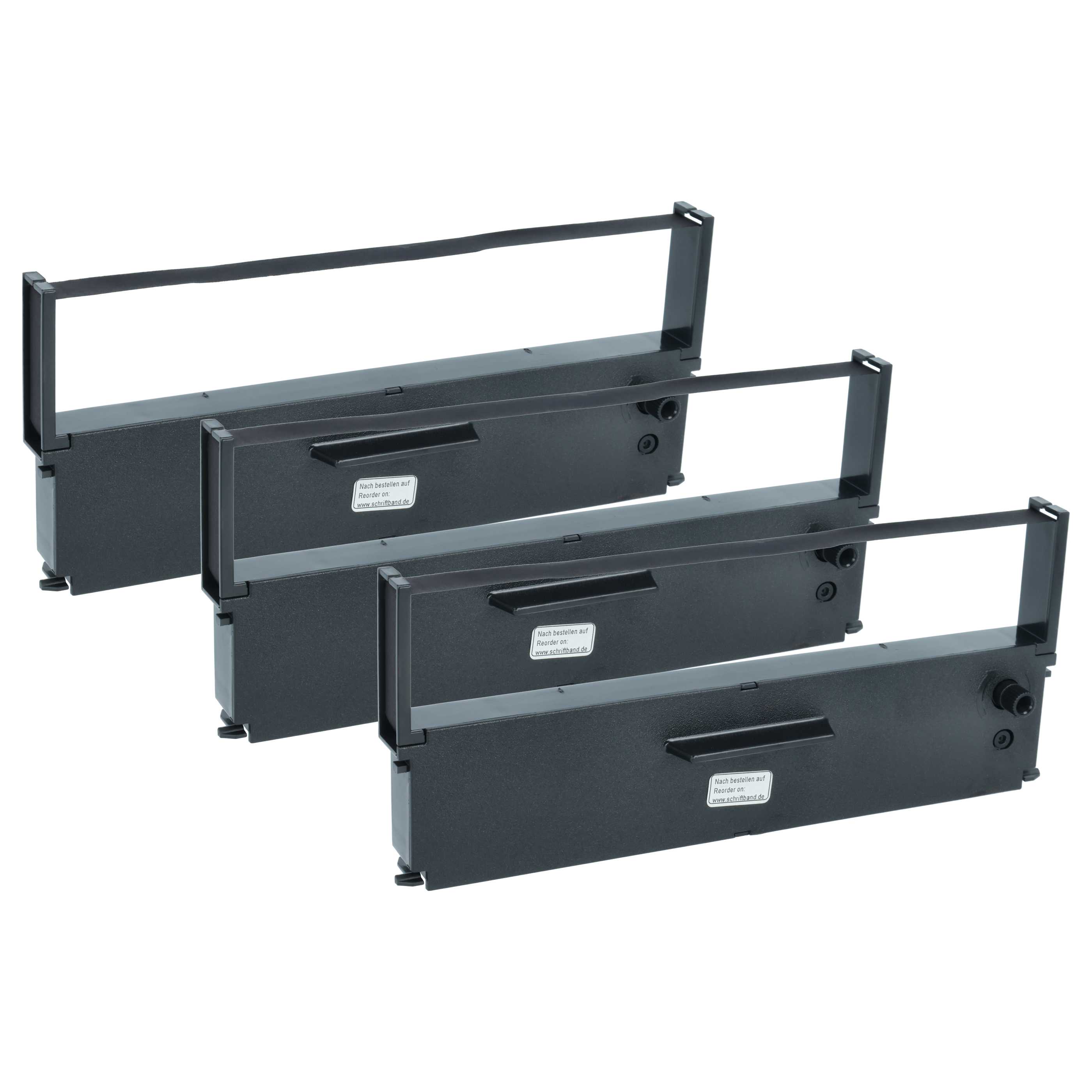 3x Ink Ribbon replaces Epson C43S015231, C43S015369 for Utax Dot Matrix, Receipt Printer etc. - Black
