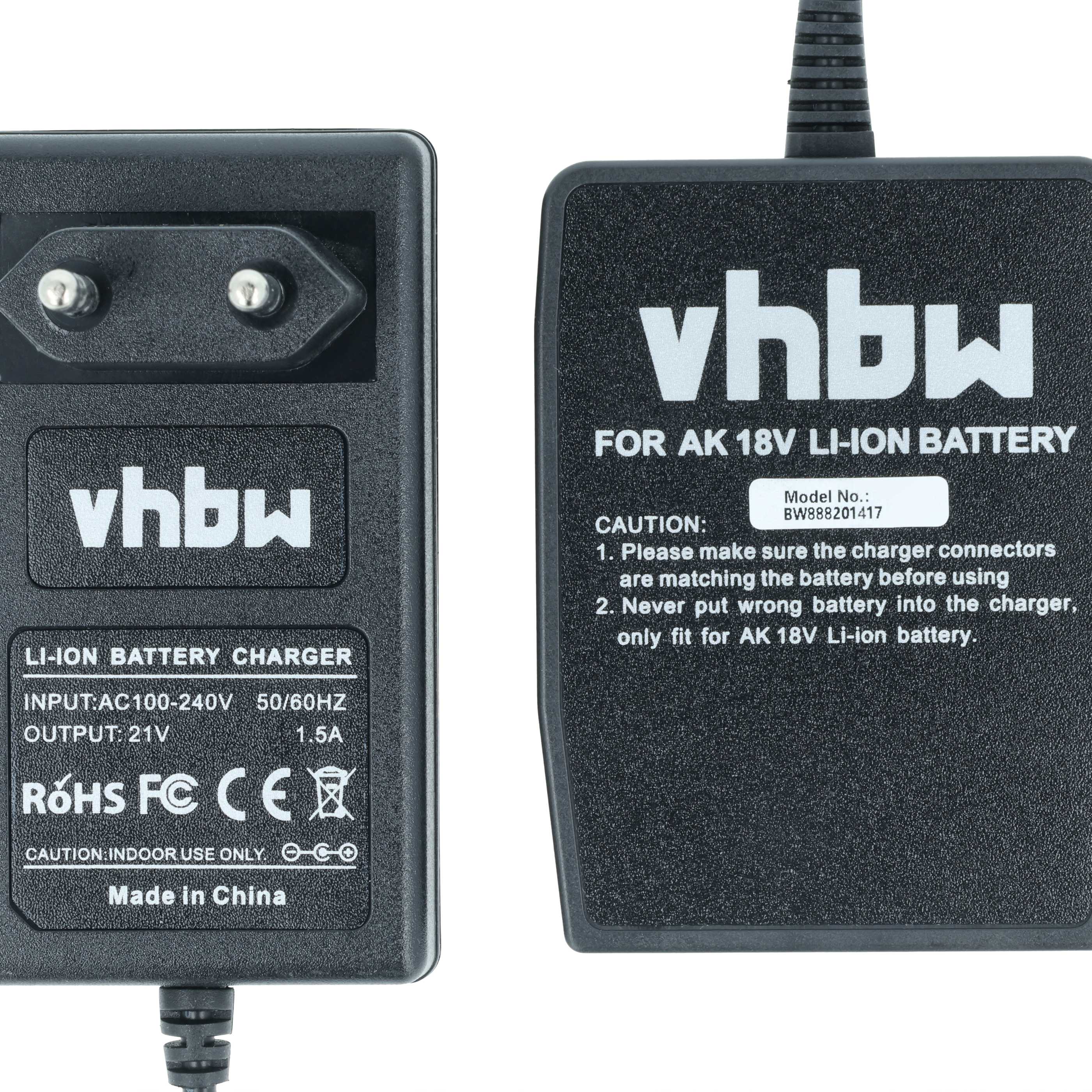 Caricabatterie per batterie utensile DeltaFox, Worx, Rockwell, AL-KO - Li-Ion, 1,5A