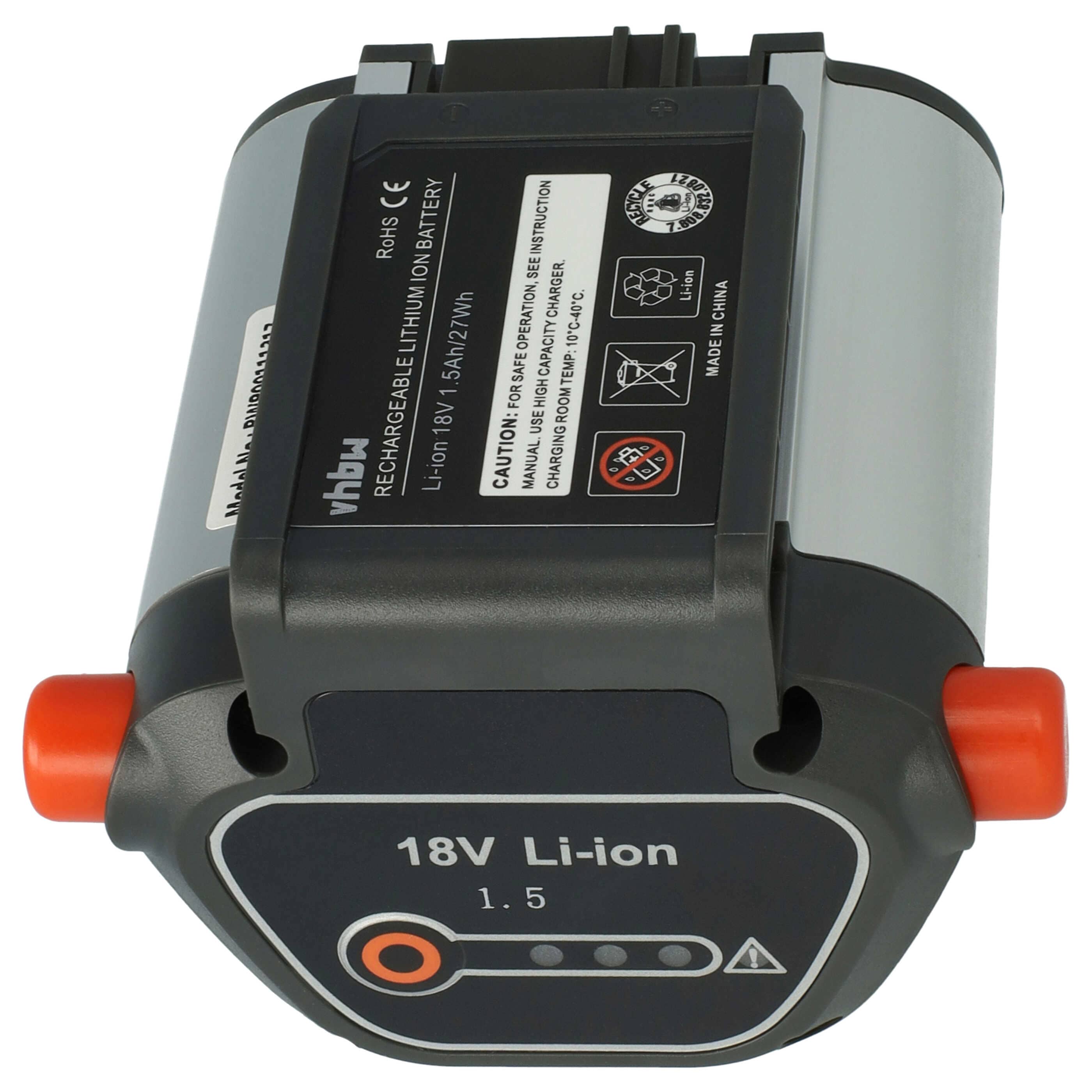 Batterie pour Gardena AccuJet Li-18, ComfortCut, EasyCut pour outil de jardinage - 1500mAh 18V Li-ion