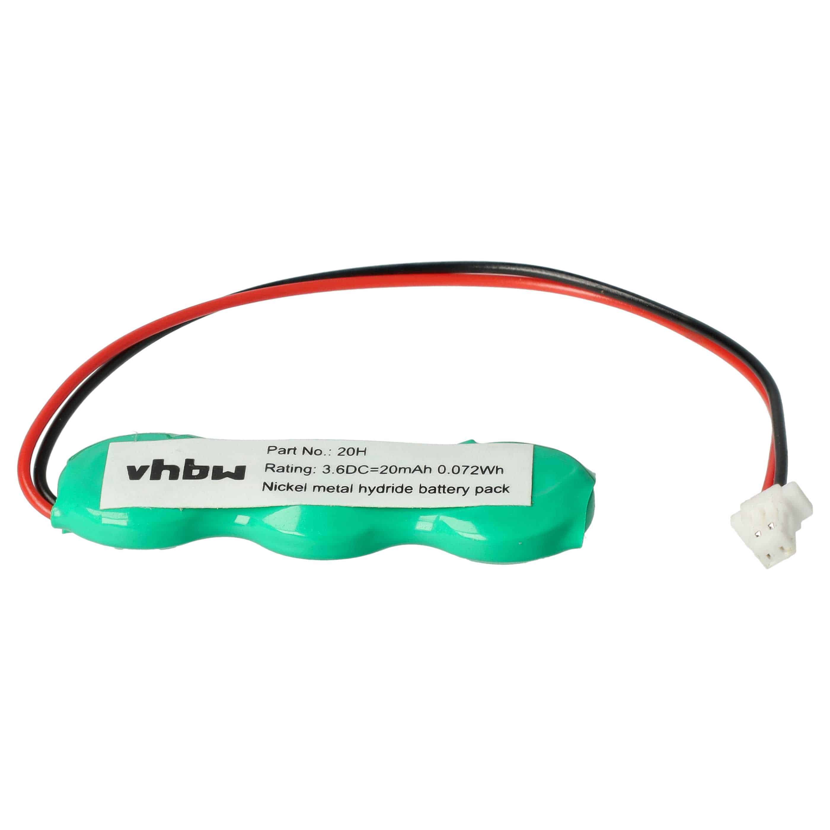 Computer BIOS Battery (5 Units) Replacement for 317-200-001, 3/V15H - 20 mAh 3.6 V NiMH