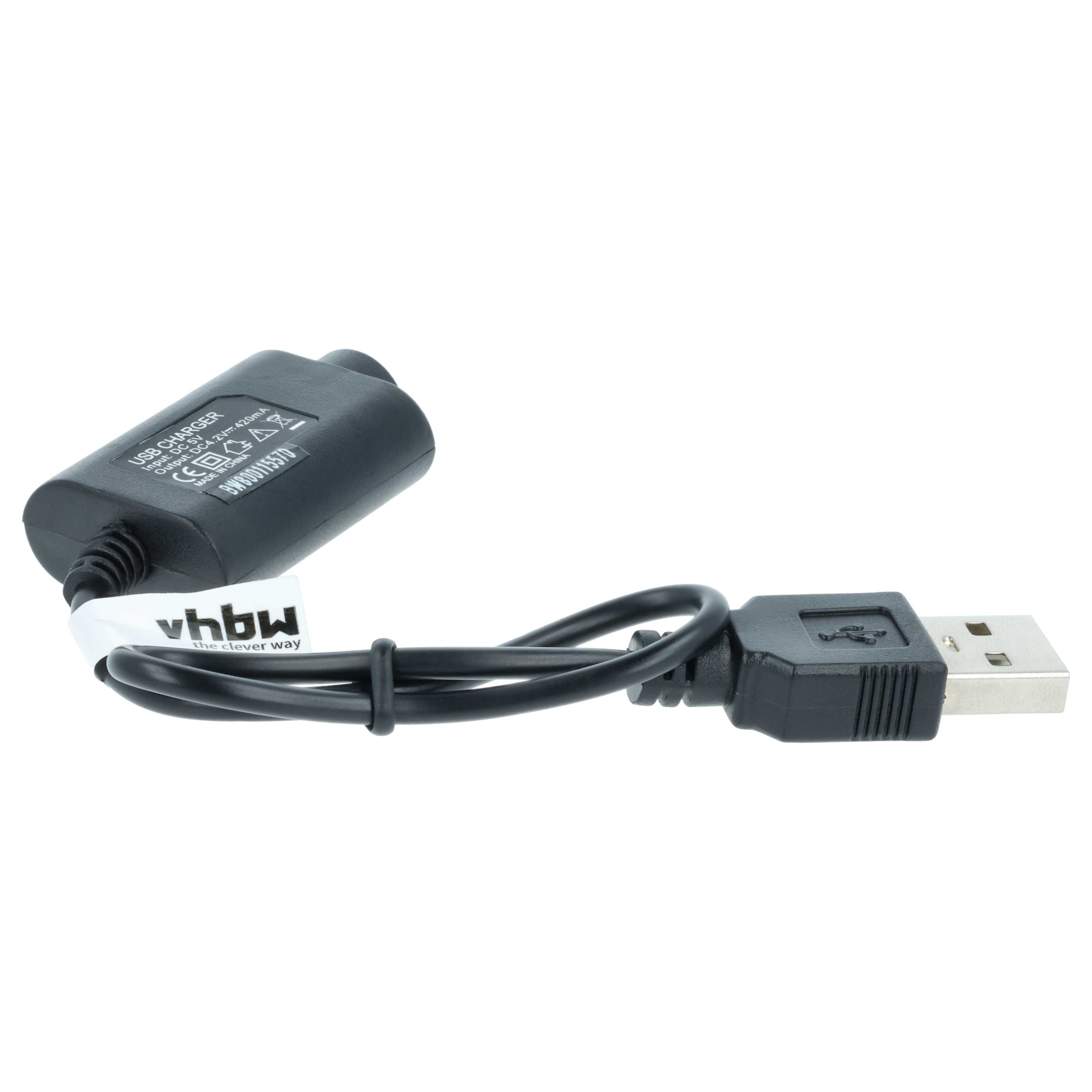 USB Charger suitable for Joyetech, Kanger eGo E-Cigarettes & other Devices with 510 Screw Closure - 25 cm