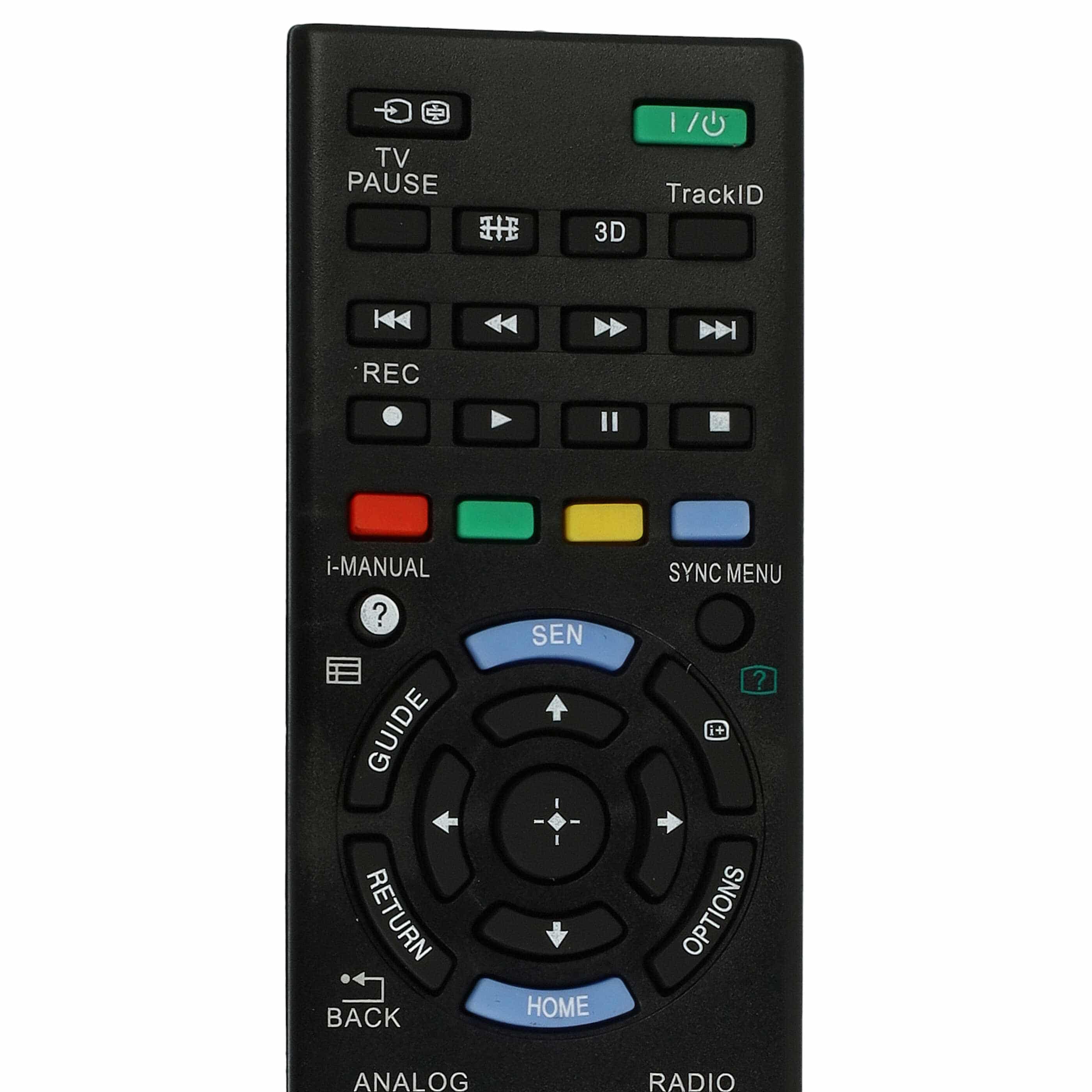 Remote Control replaces Sony RM-YD080, RM-L1165, RM-YD087, RM-YD094 for Sony TV