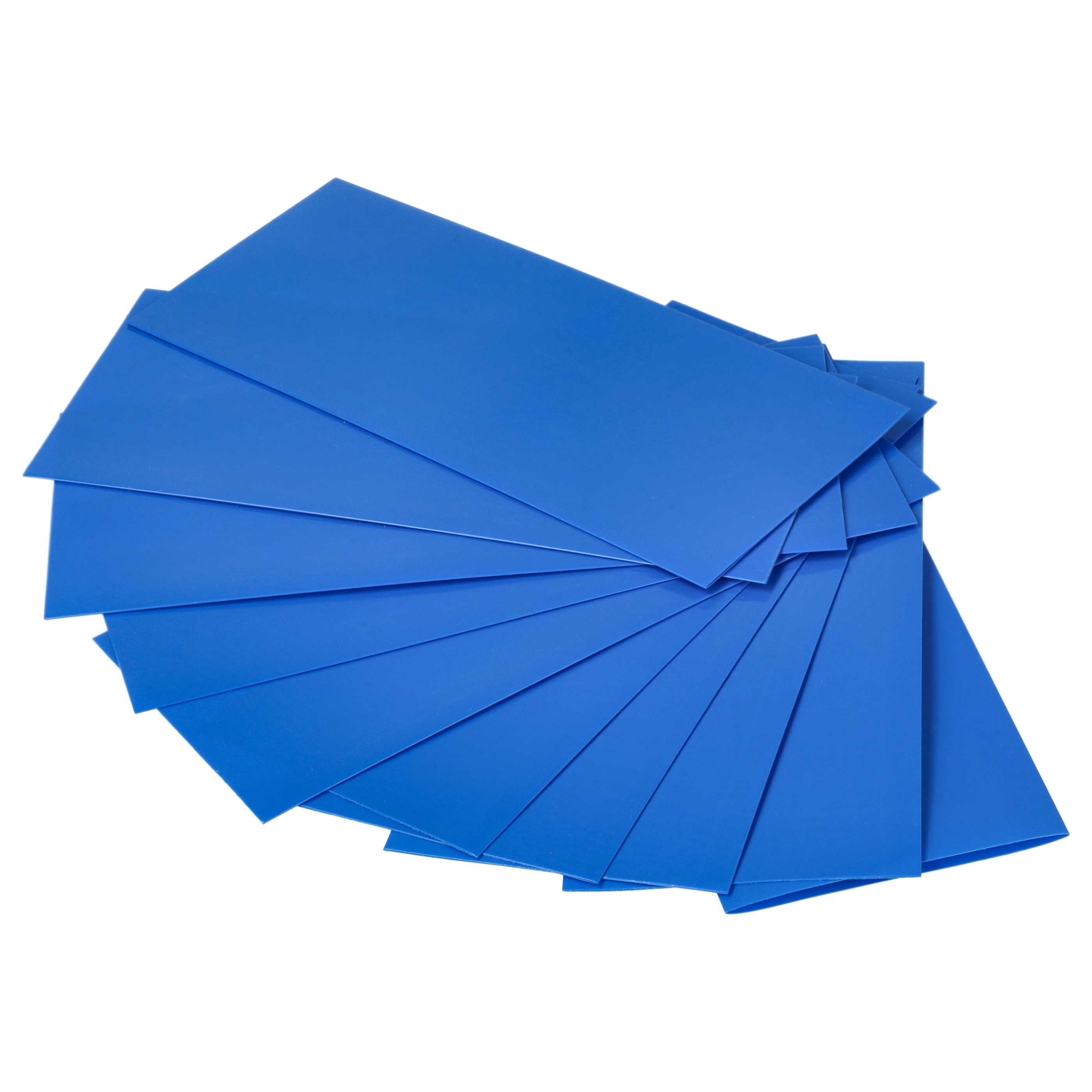 10x tubo termorretráctil compatible con celdas de batería 18650 - Láminas retráctiles azul