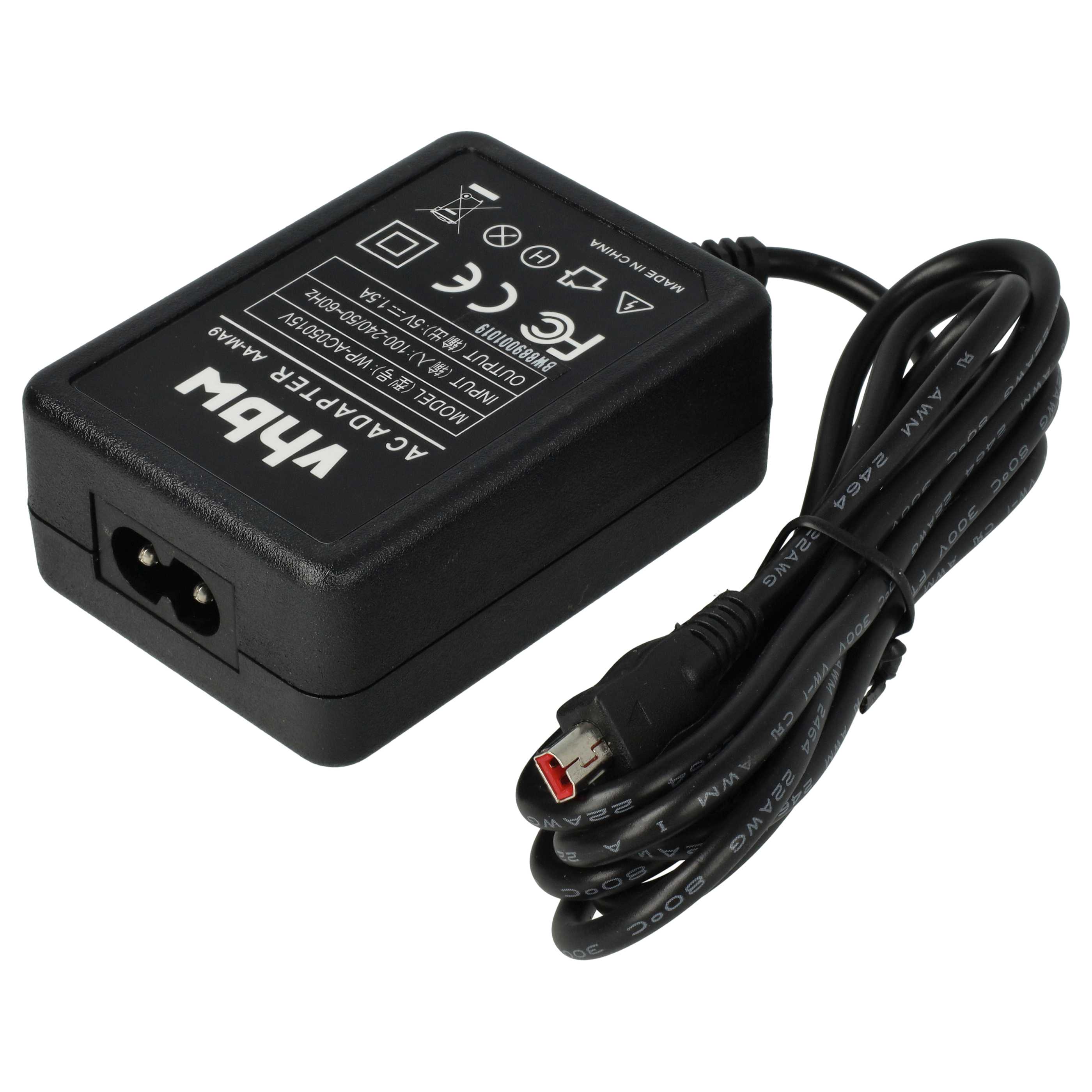 Power Supply replaces AA-MA9 for Camera - 2 m, 5 V 1.5 A