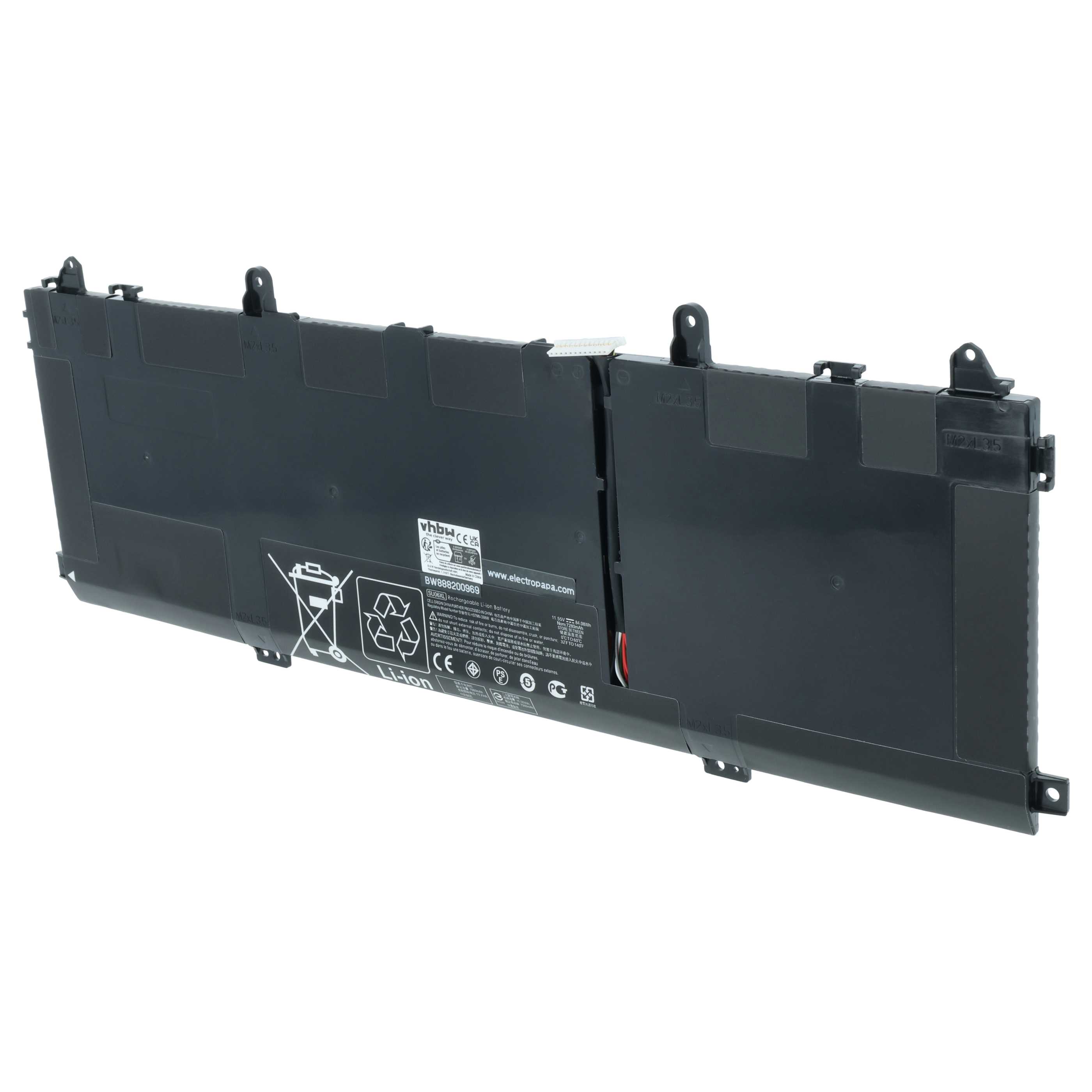 Akumulator do laptopa zamiennik HP HSTNN-DB8W, L29048271, HSTNNDB8W - 7100 mAh 11,55 V LiPo, czarny