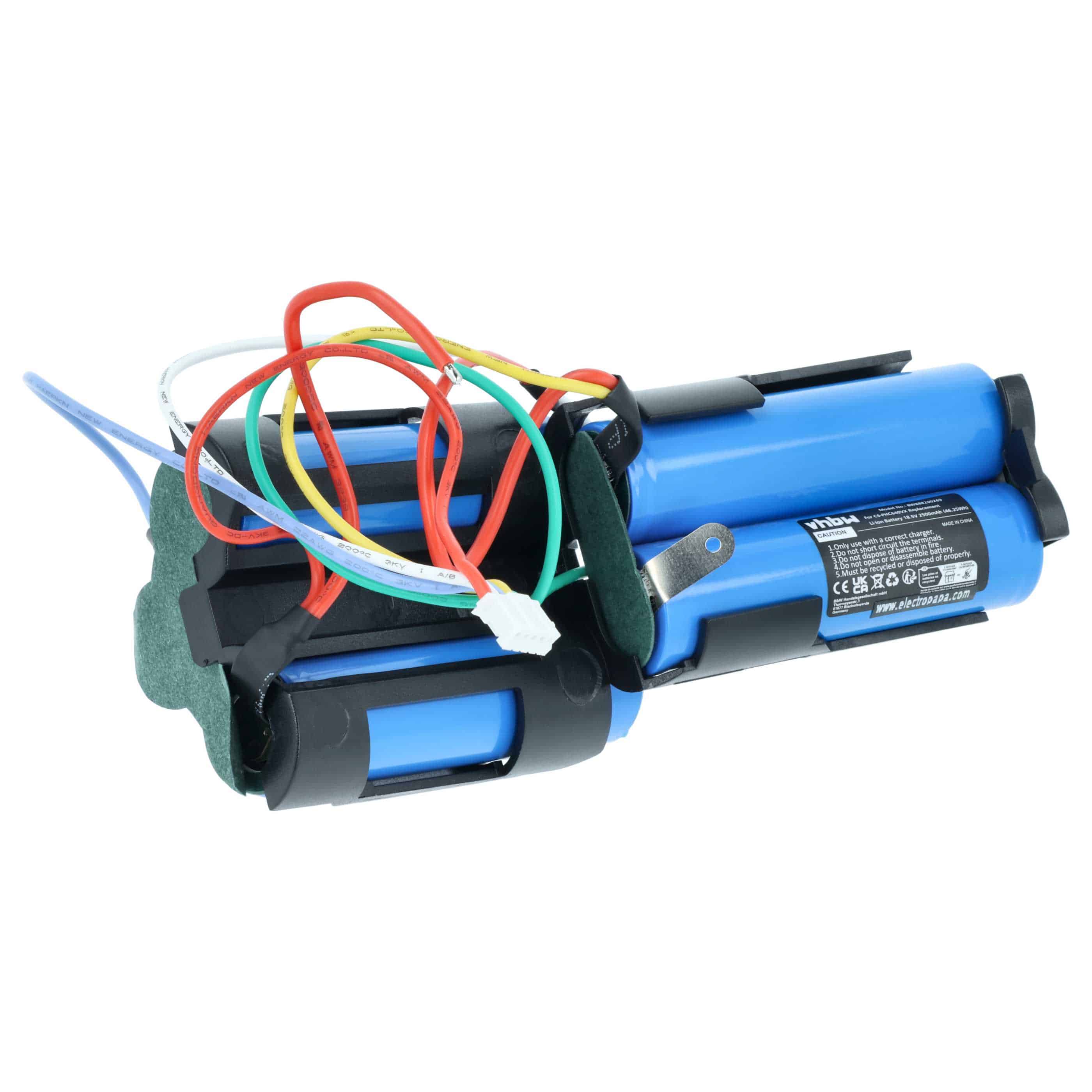 Battery replaces Philips 5ICR19/65 for Philips 2500mAh, 18.5V, Li-Ion