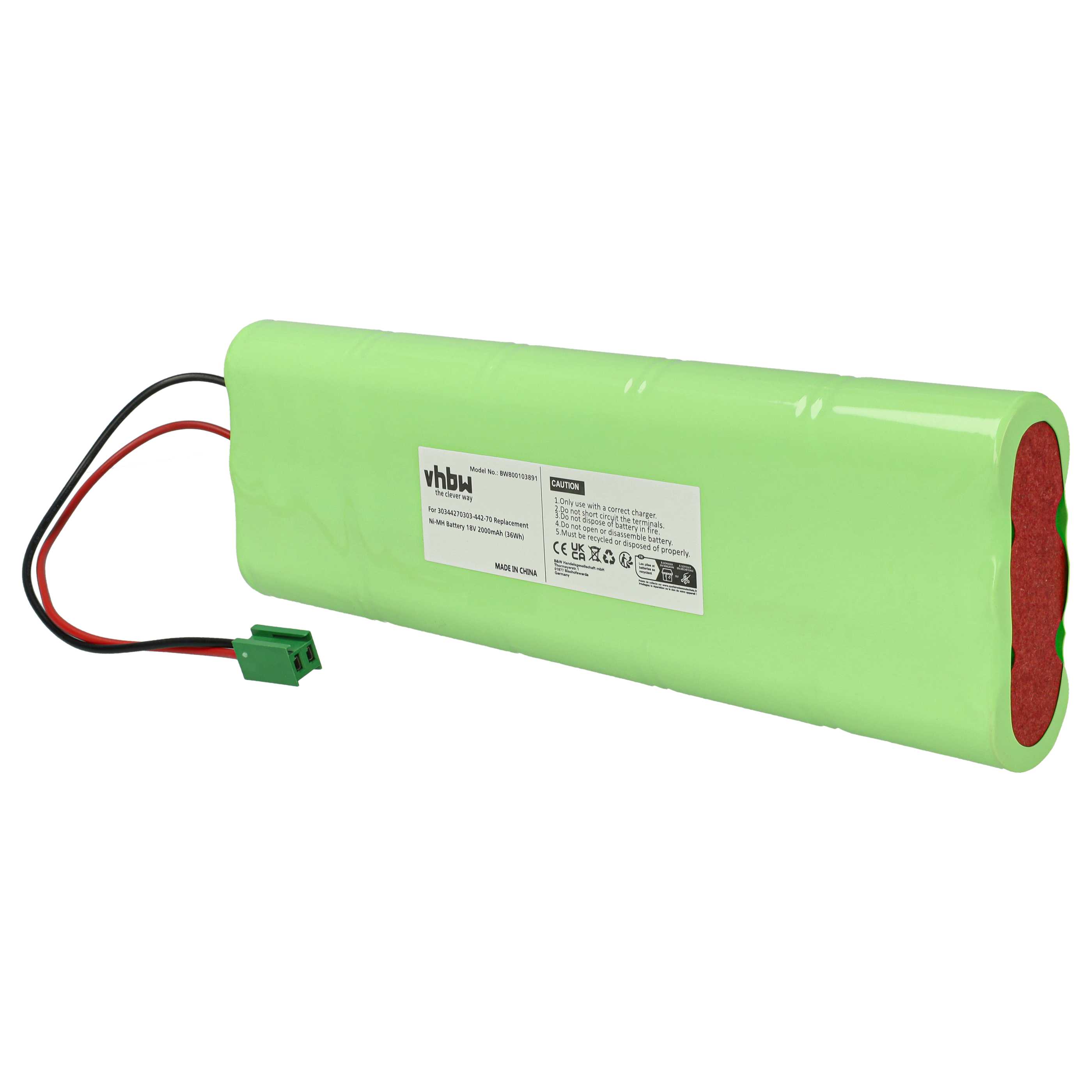 Batería reemplaza GE / Marquette 30344270303-442-70 para tecnología médica (2000 mAh, 18 V, NiMH)