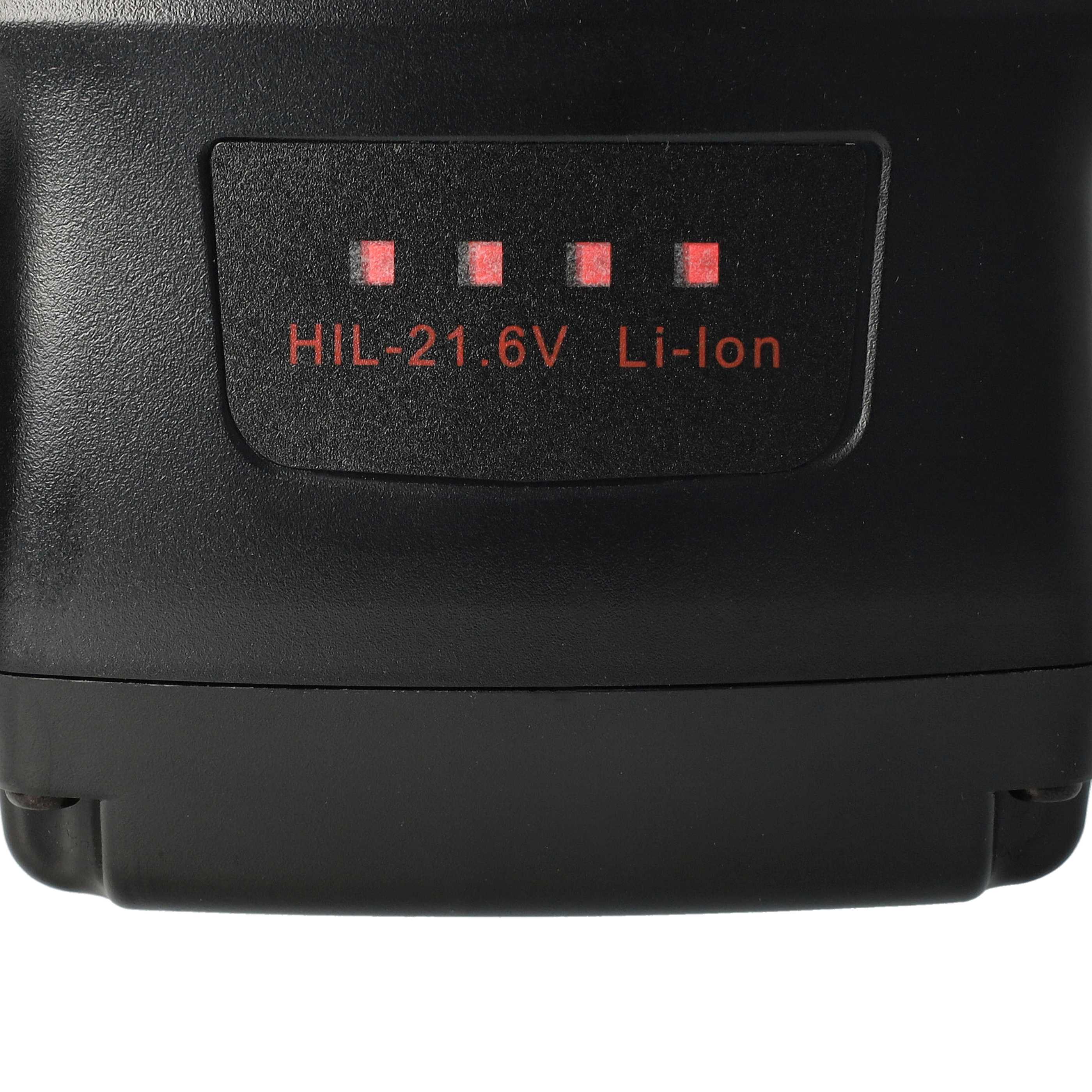 Battery replaces Hilti 2018498, 2136393, 2136395, 2183185 Electric Power Tool - 4000 mAh, 21.6 V, Li-Ion