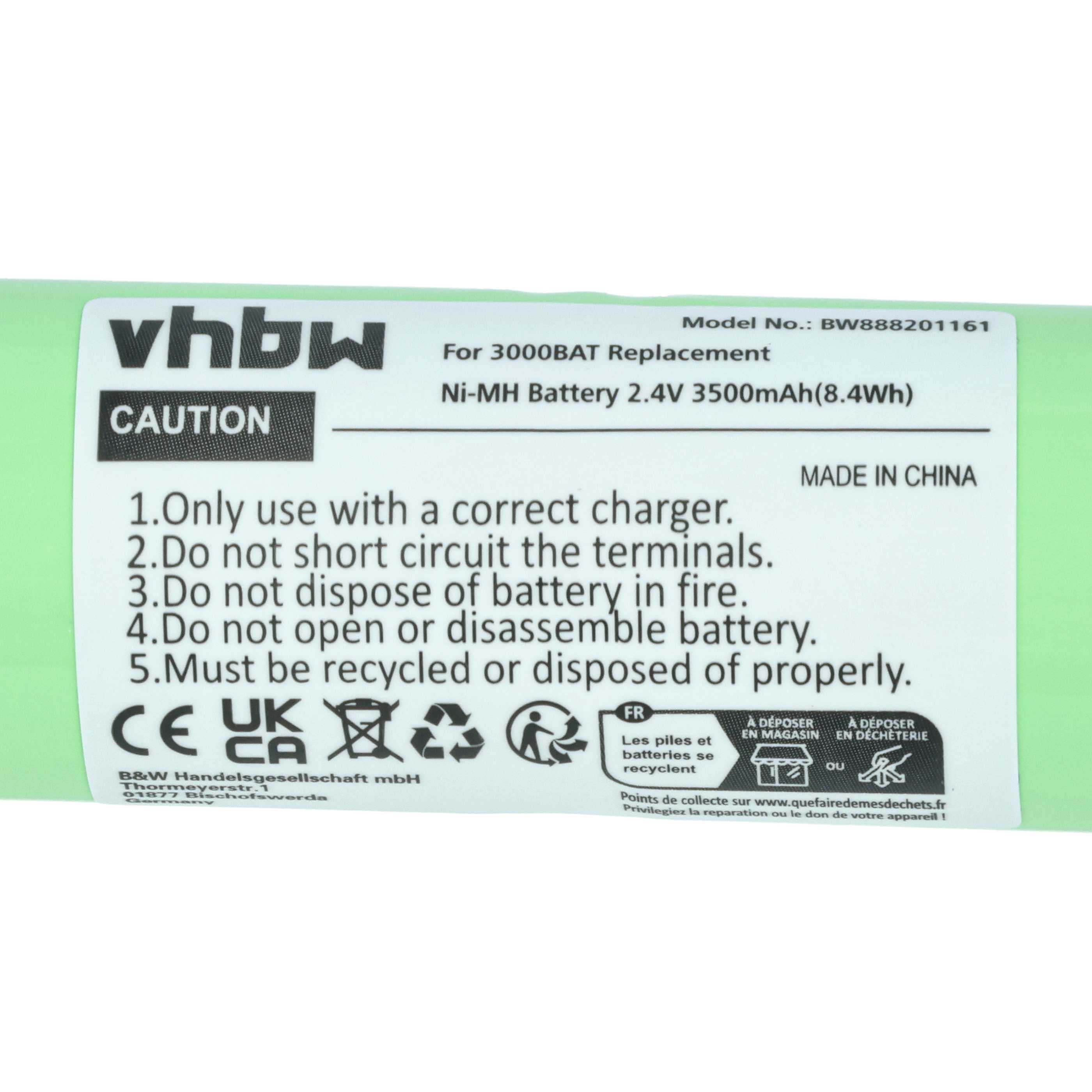 Batterie (2 pcs.) remplace NOVIPro 3000BAT, 880BAT outil de mesure Metland - 3500mAh 2,4V NiMH