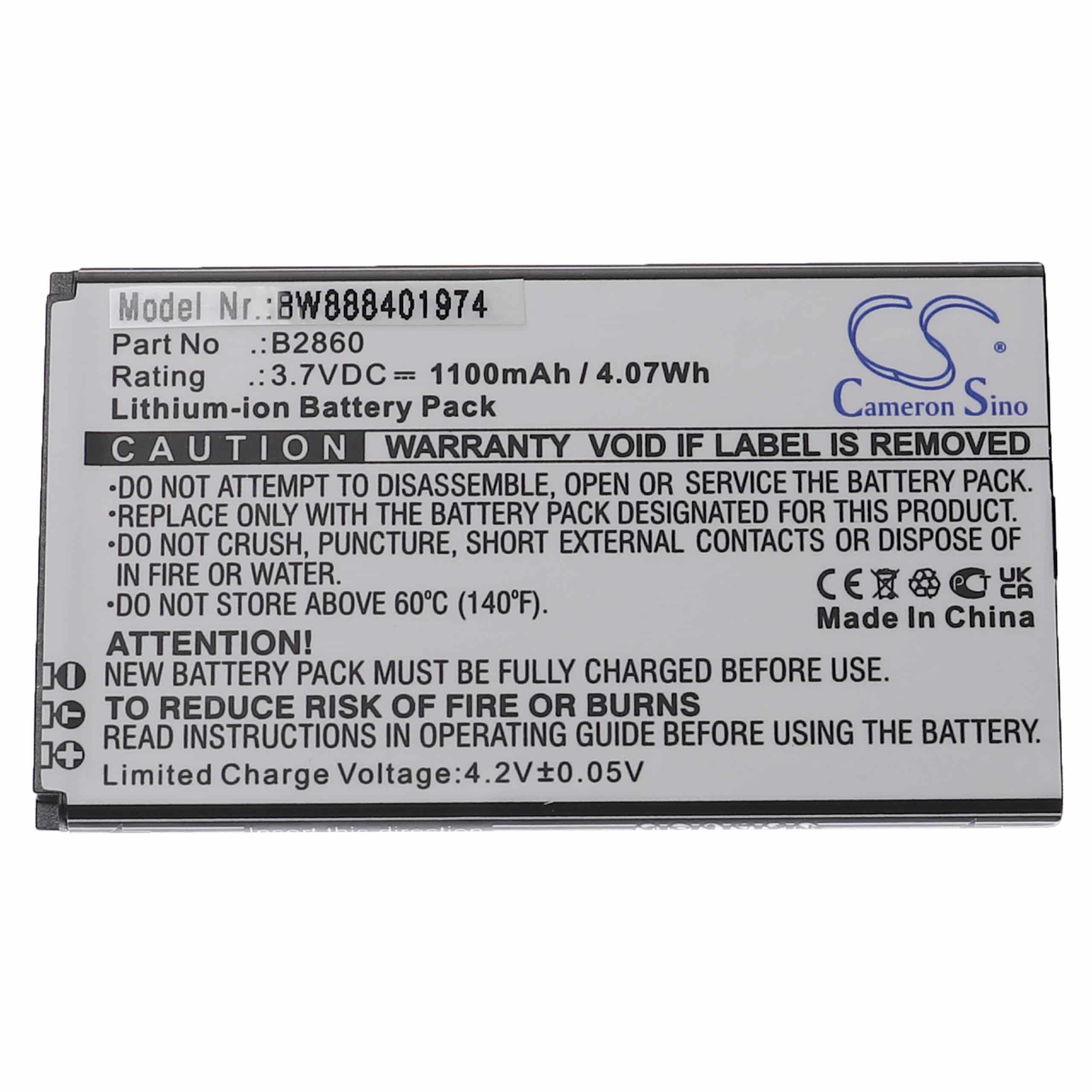 Akumulator do telefonu smartfona zamiennik Wiko B2860 - 1100 mAh 3,7 V Li-Ion