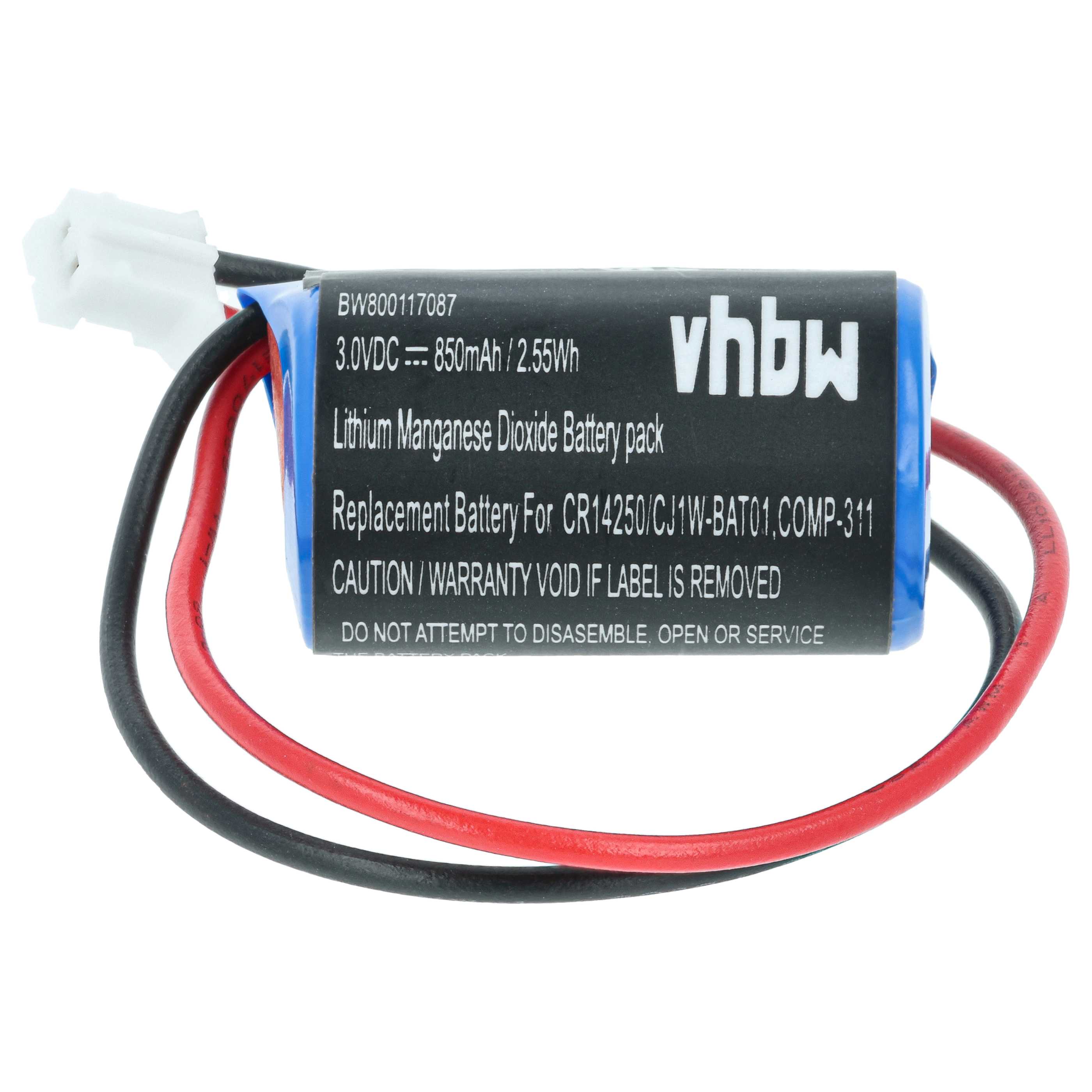 2x Batteries remplace Omron COMP-311, CJ1W-BAT01 pour unité de contrôle - 850mAh 3V Li-MnO2