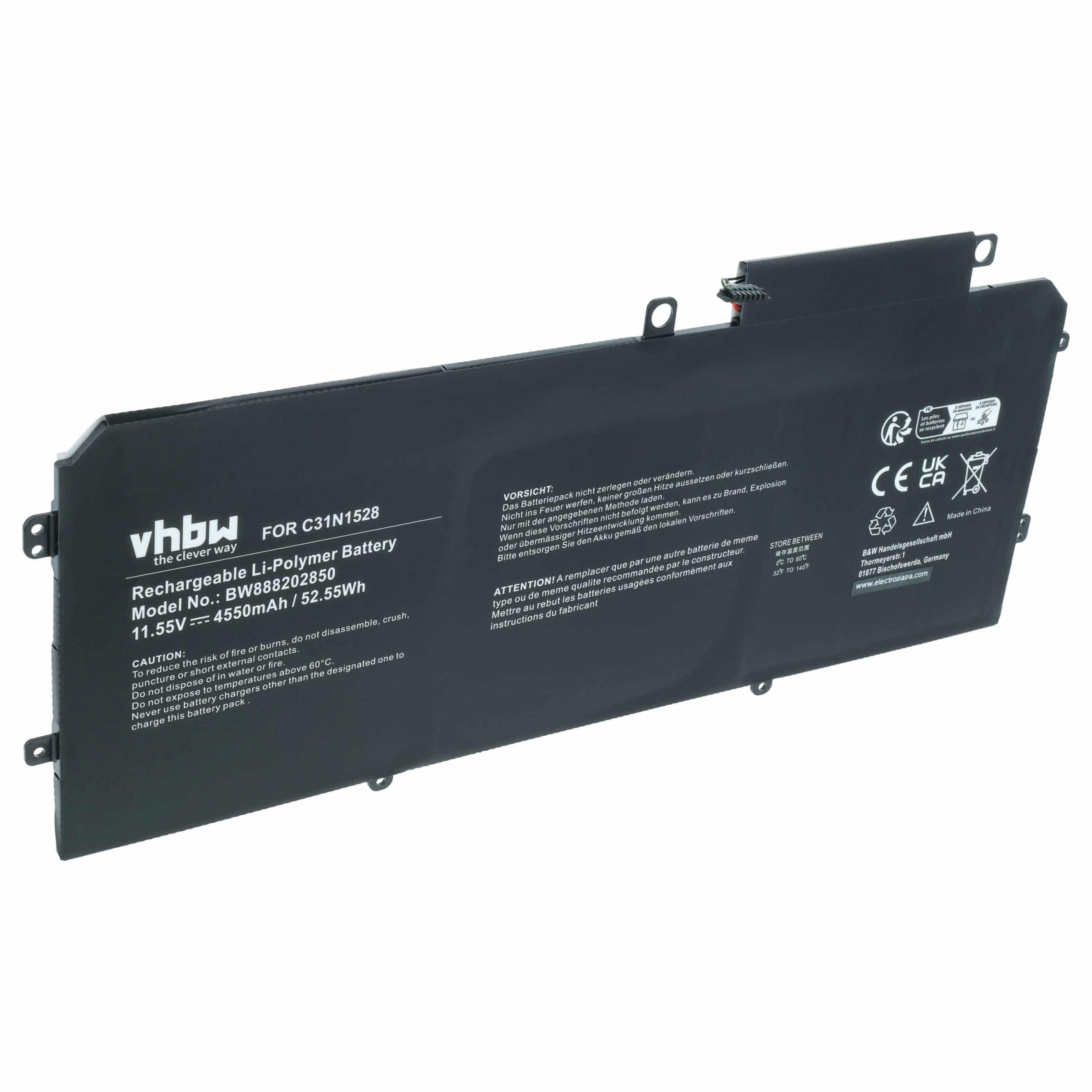 Akumulator do laptopa zamiennik Asus 0B200-00730200, C31N1528 - 4550 mAh 11,55 V LiPo
