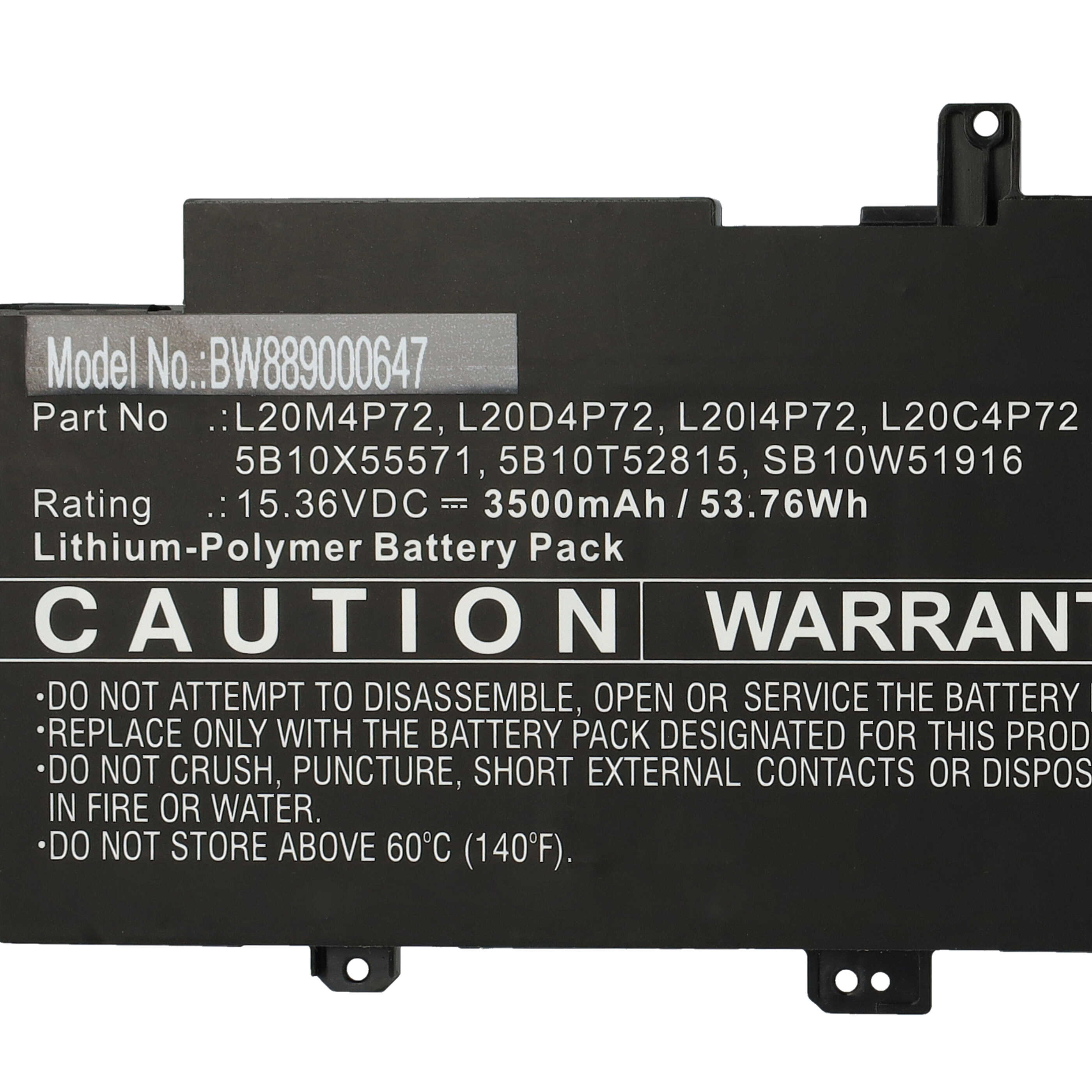 Akumulator do laptopa zamiennik Lenovo 5B10X55571, L20C4P72, L20D4P72, 5B10T52815 - 3500 mAh 15,36 V LiPo