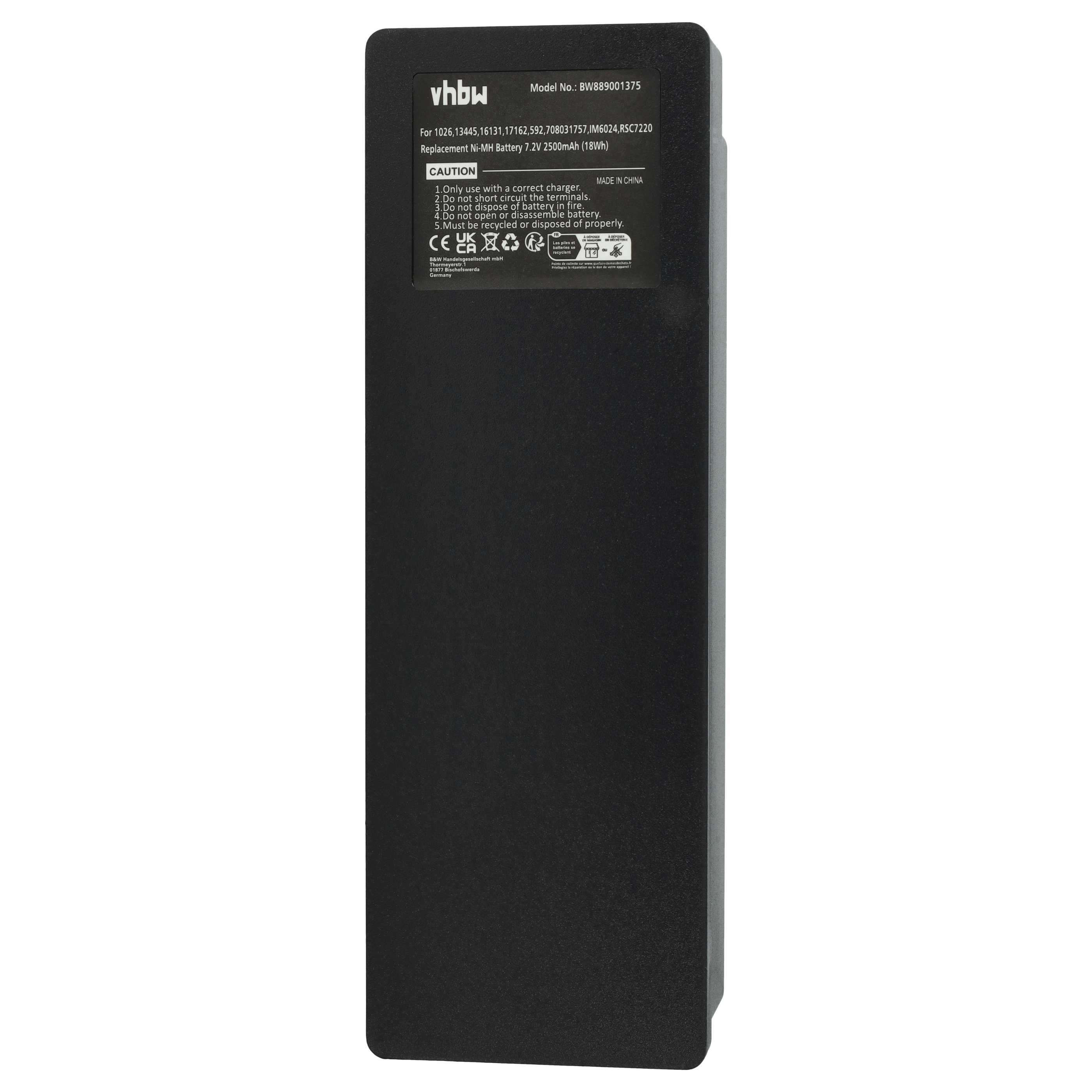 Batteria (10 pz) sostituisce Palfinger 17162, 708031757, 16131, 1026, 13445 telecomando - 2500mAh 7,2V NiMH