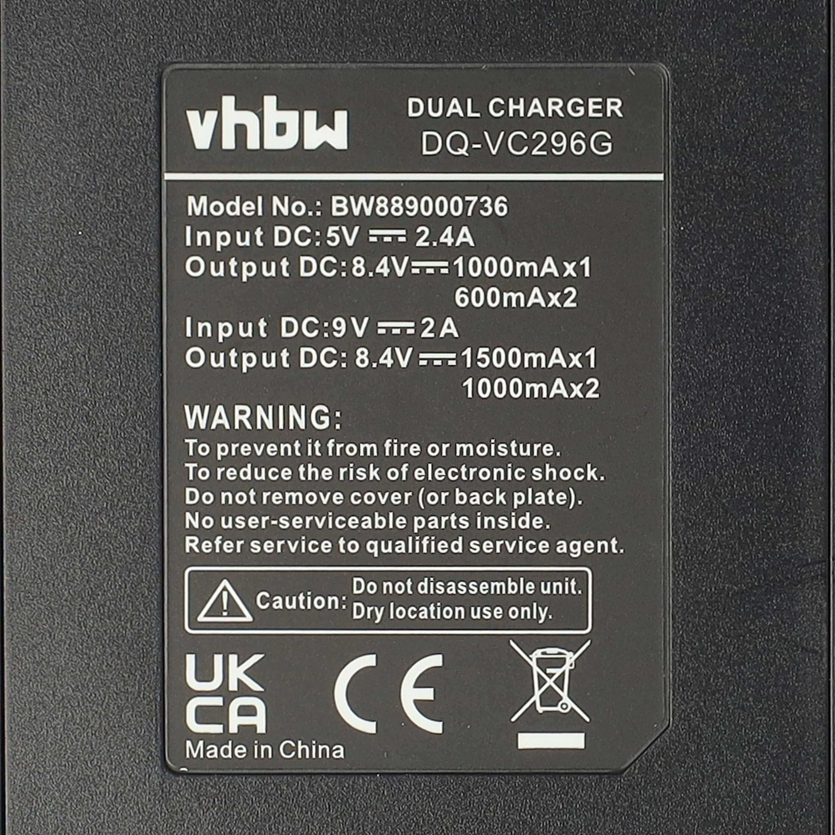Chargeur pour appareil photo JVC BN-VC264G 