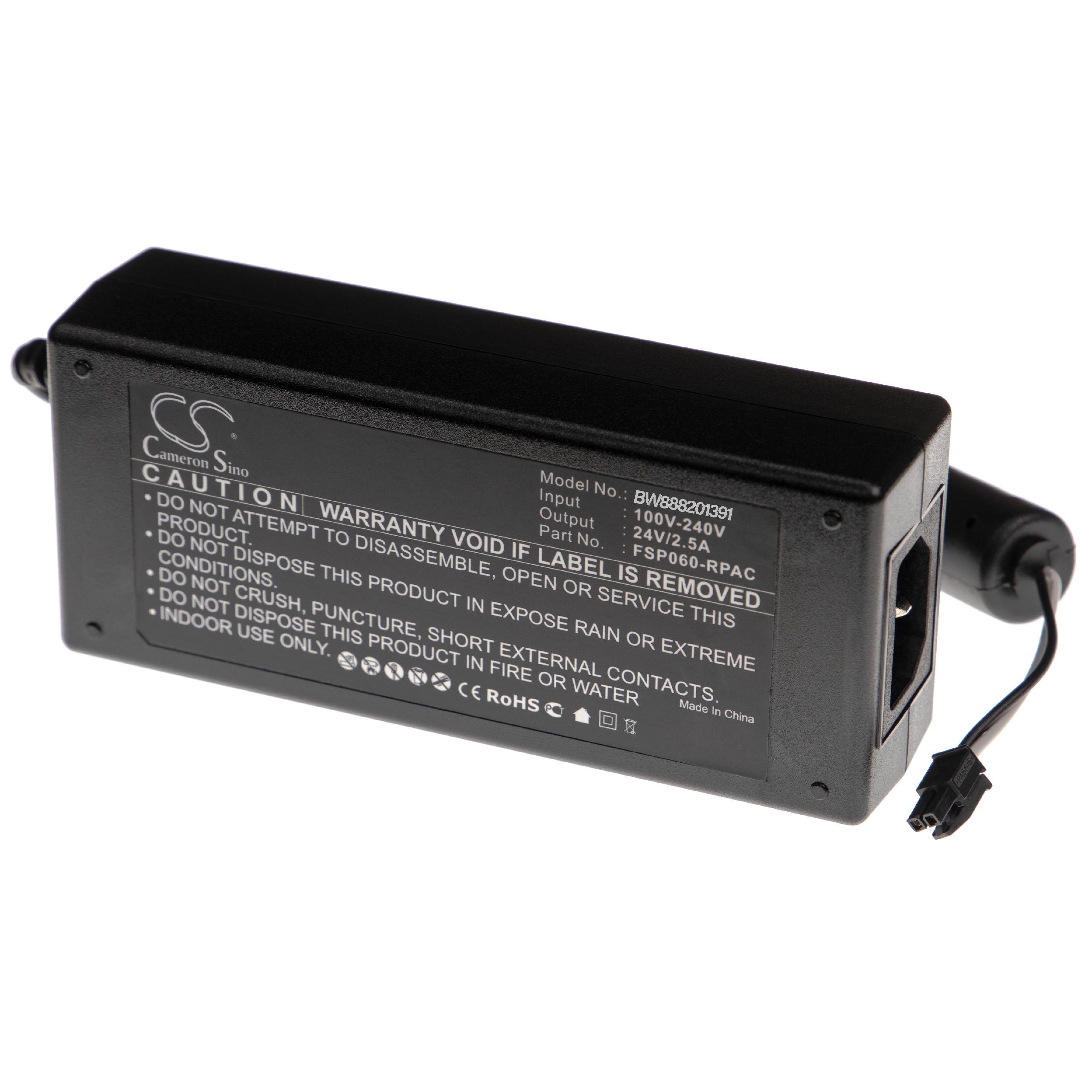 Mains Power Adapter replaces Zebra P1076000-004, FSP060-RPAC for Zebra Labelling Machine - DC 24 V / 2.5 A