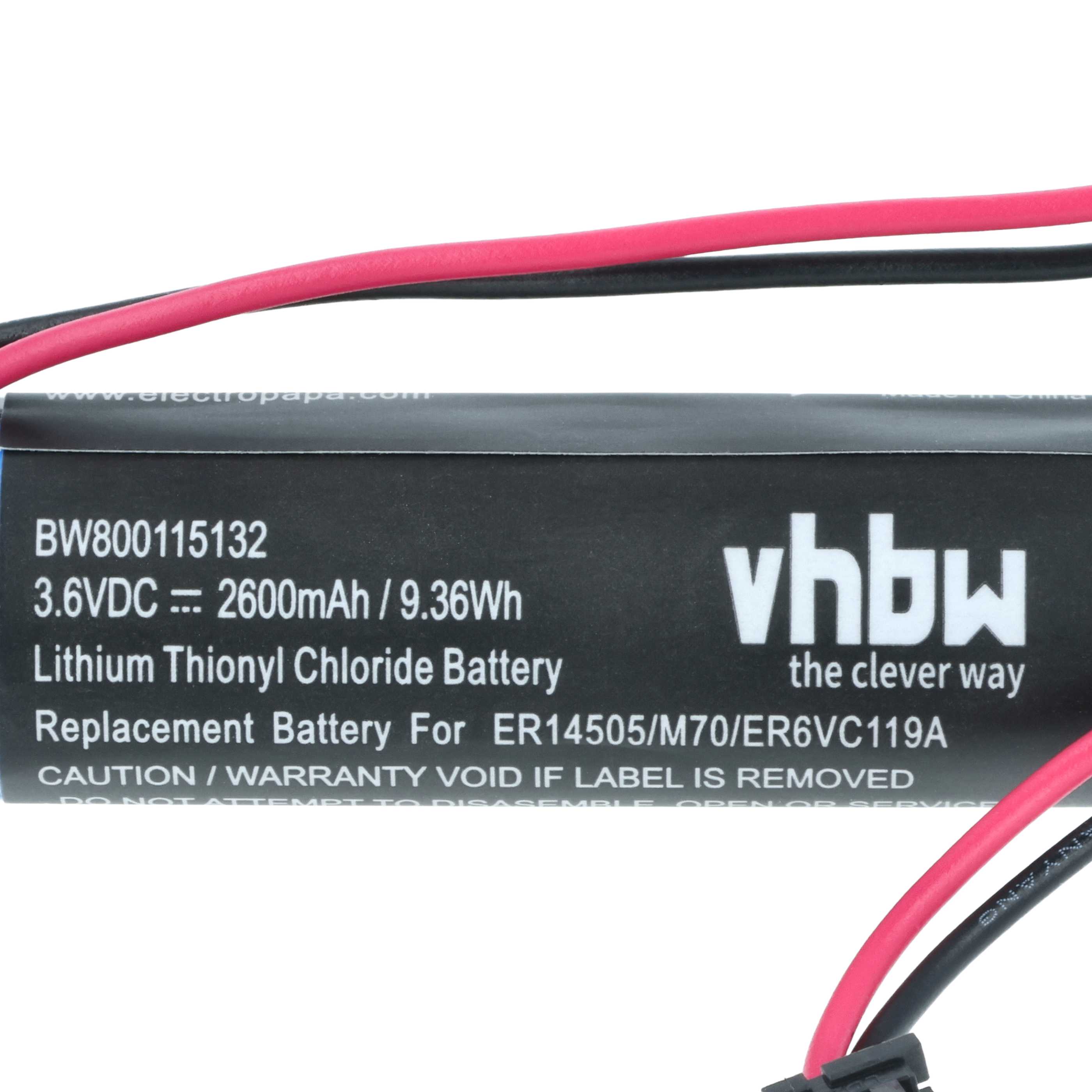 5x Bateria do maszyny CNC Mitsubishi - 2600 mAh 3,6 V Li-Ion