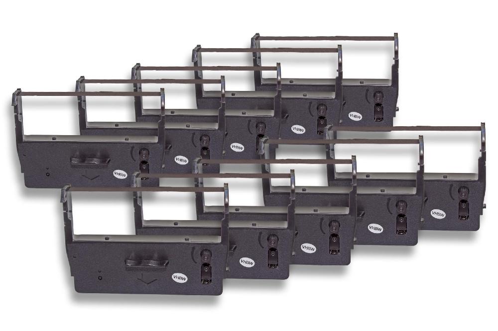 10x Ink Ribbon replaces Epson ERC-37, C43S015455 for Anker DS Dot Matrix, Receipt Printer etc. - Black