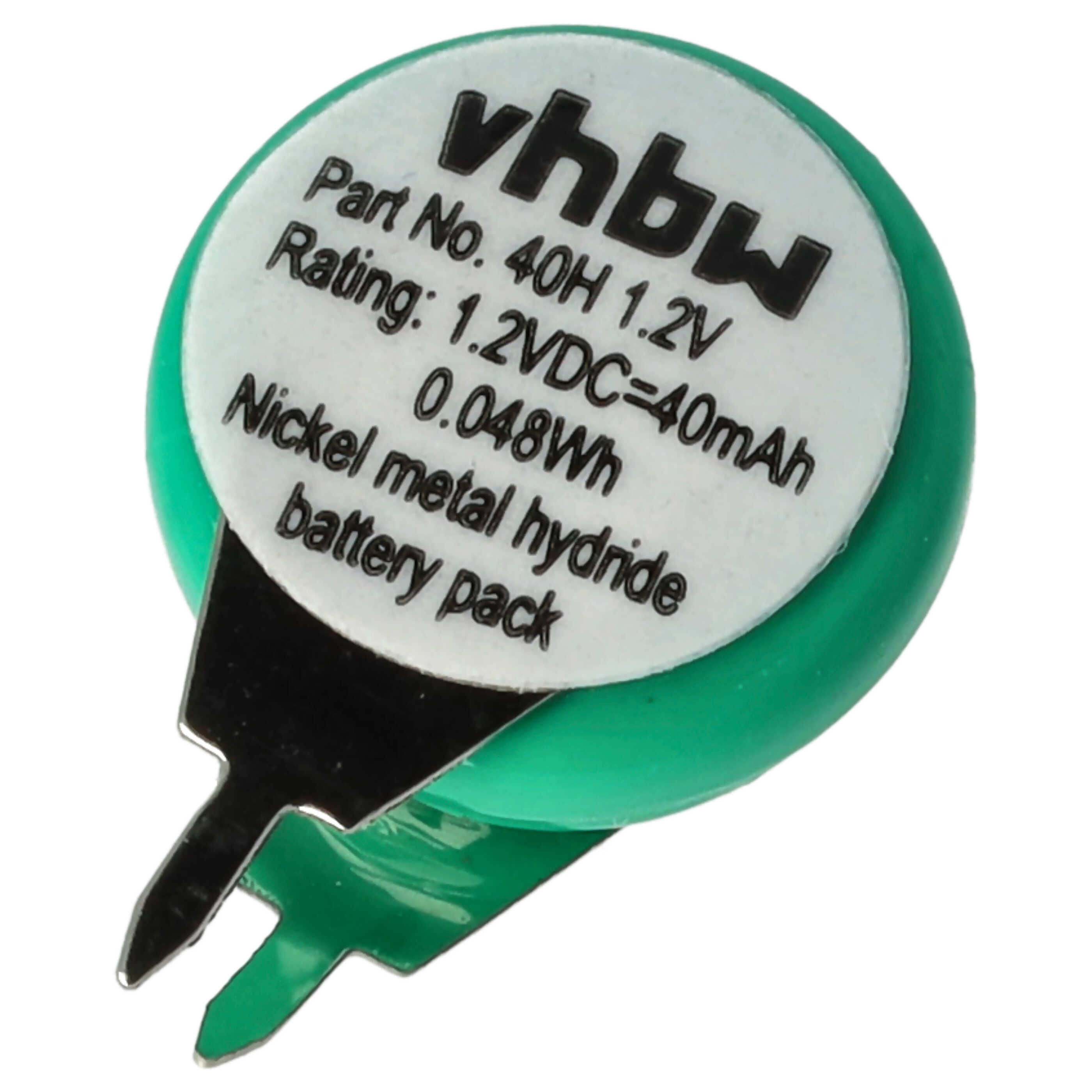 Batteria a bottone (1x cella) tipo 1/V40H 2 pin sostituisce 1/V40H per modellismo, luci solari ecc. 