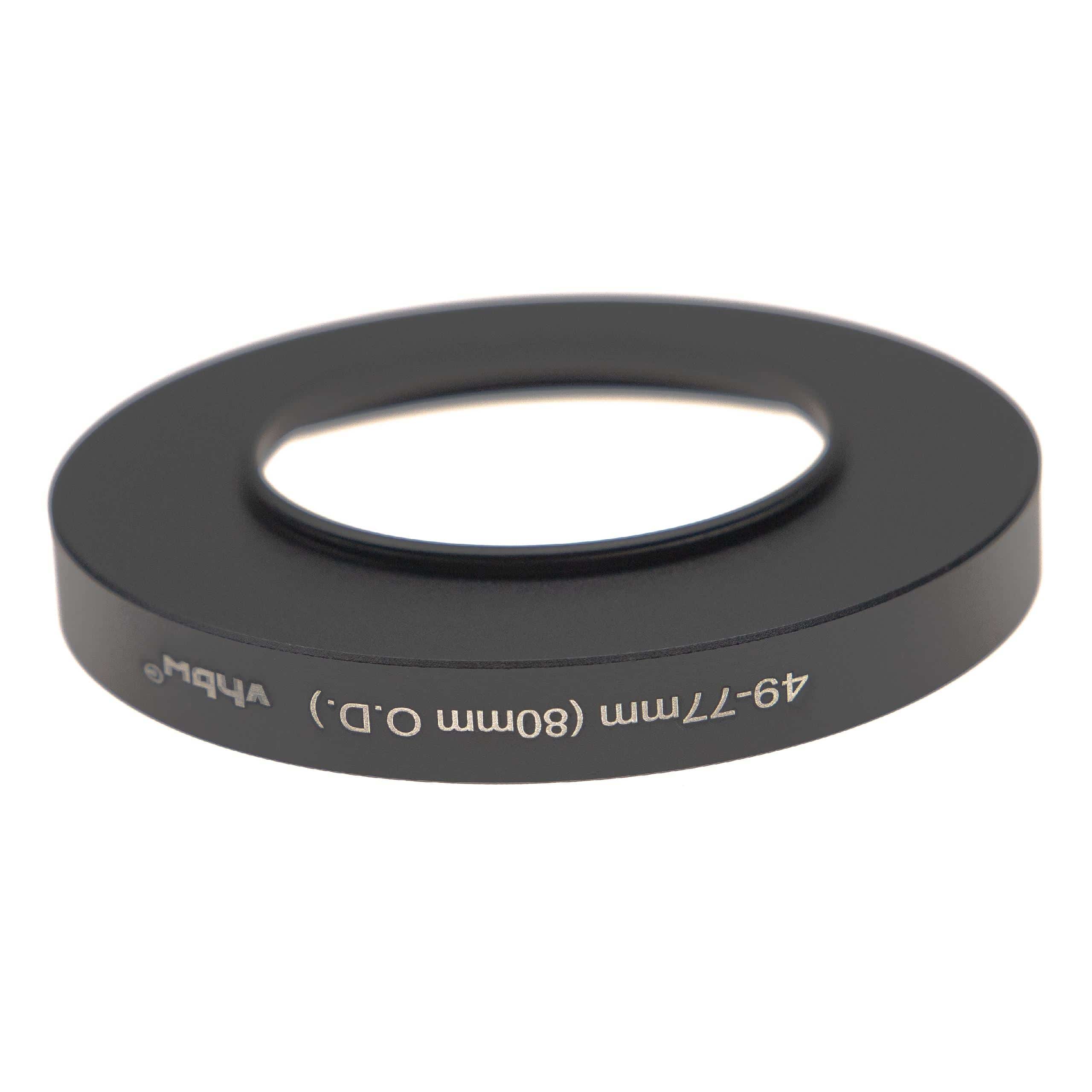 Step-Up-Ring Adapter 49 mm auf 77 mm passend für Matte Boxen 80 mm O.D. - Filteradapter