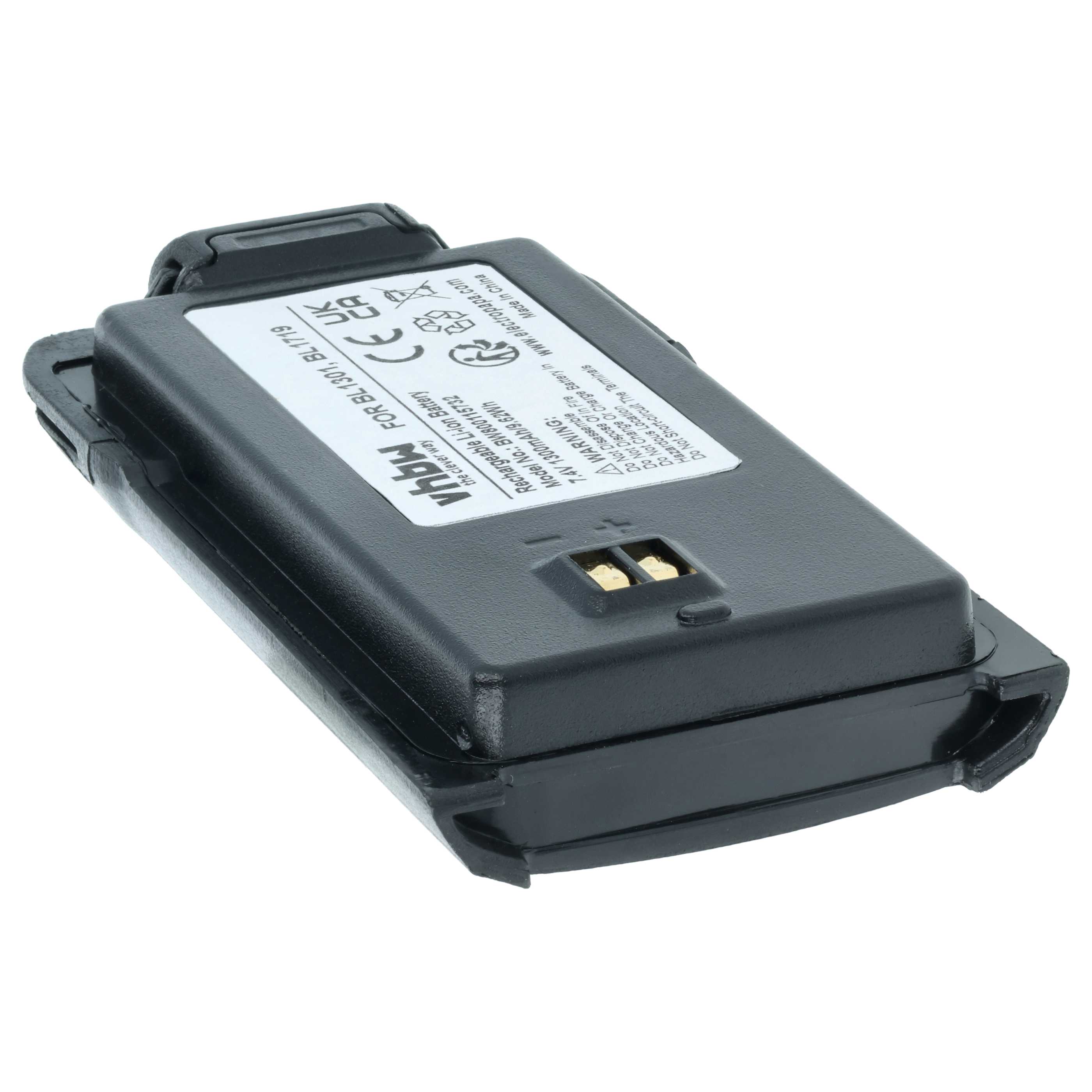 Radio Battery replaces Hyt / Hytera BL2407, BL1301, BL1719 - 1300 mAh 7.4 V Li-Ion