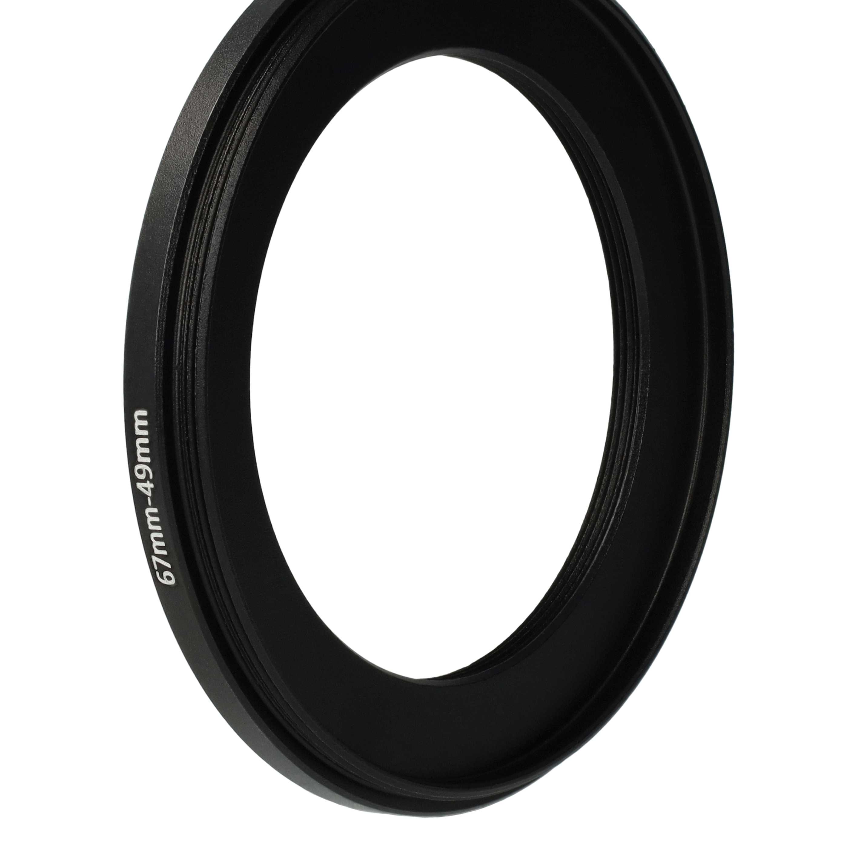 Anello adattatore step-down da 67 mm a 49 mm per obiettivo fotocamera - Adattatore filtro, metallo, nero
