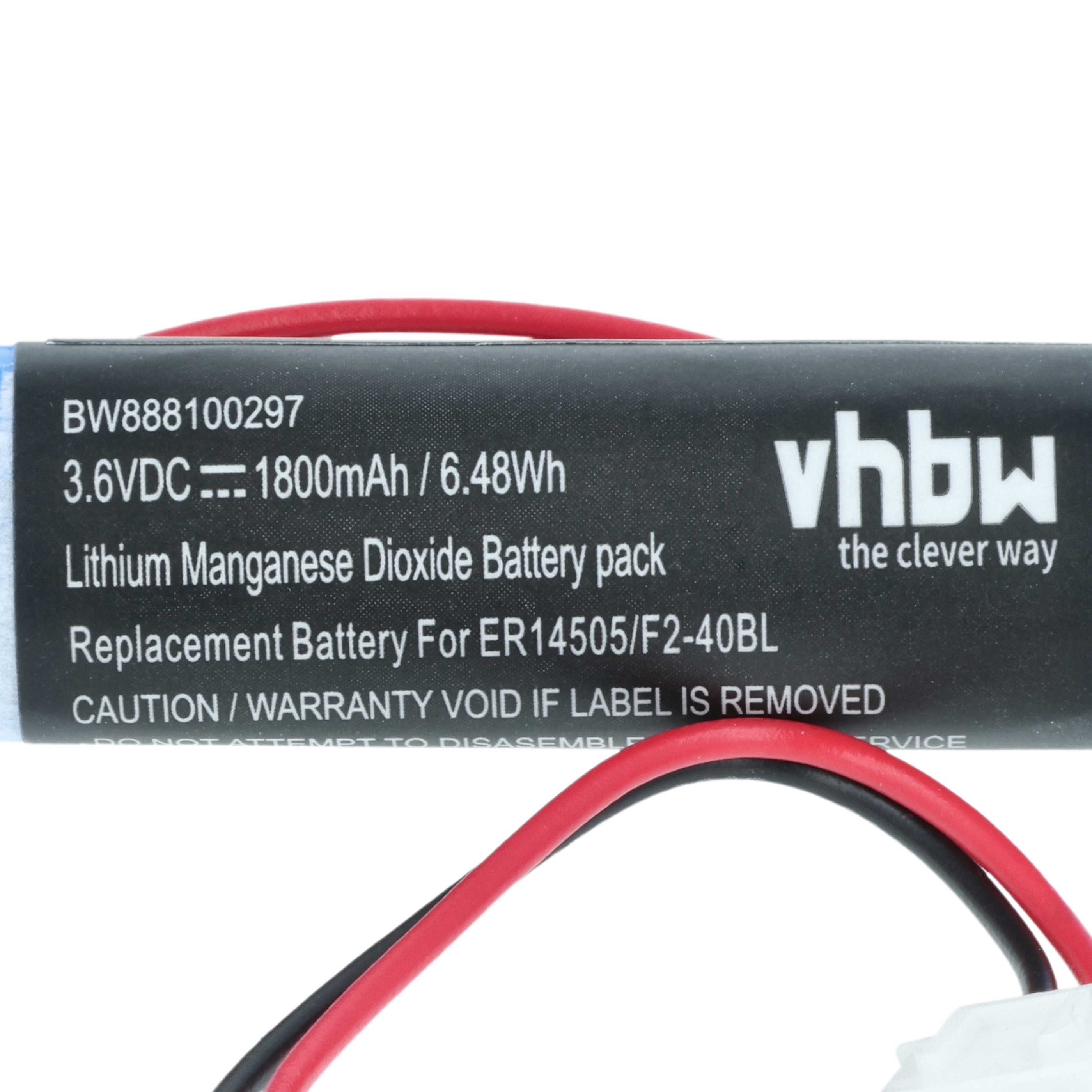 Bateria do PLC programowalnego sterownika zamiennik Mitsubishi F2-40BL, FX2N-48M - 1800 mAh 3,6 V Li-SOCl2