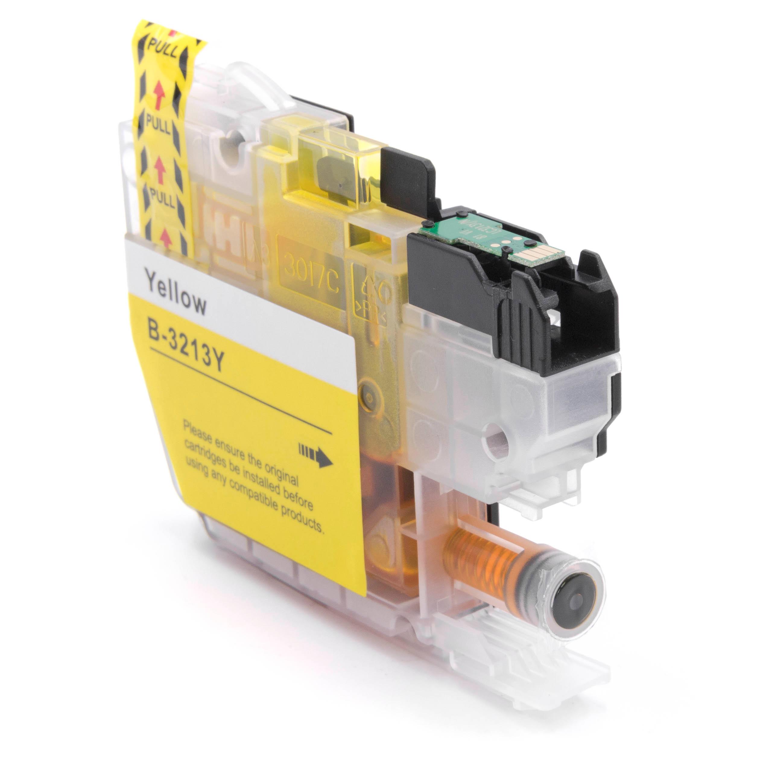 Ink Cartridge as Exchange for Brother LC3213Y, LC-3213Y for Brother Printer - Yellow 7 ml + Chip