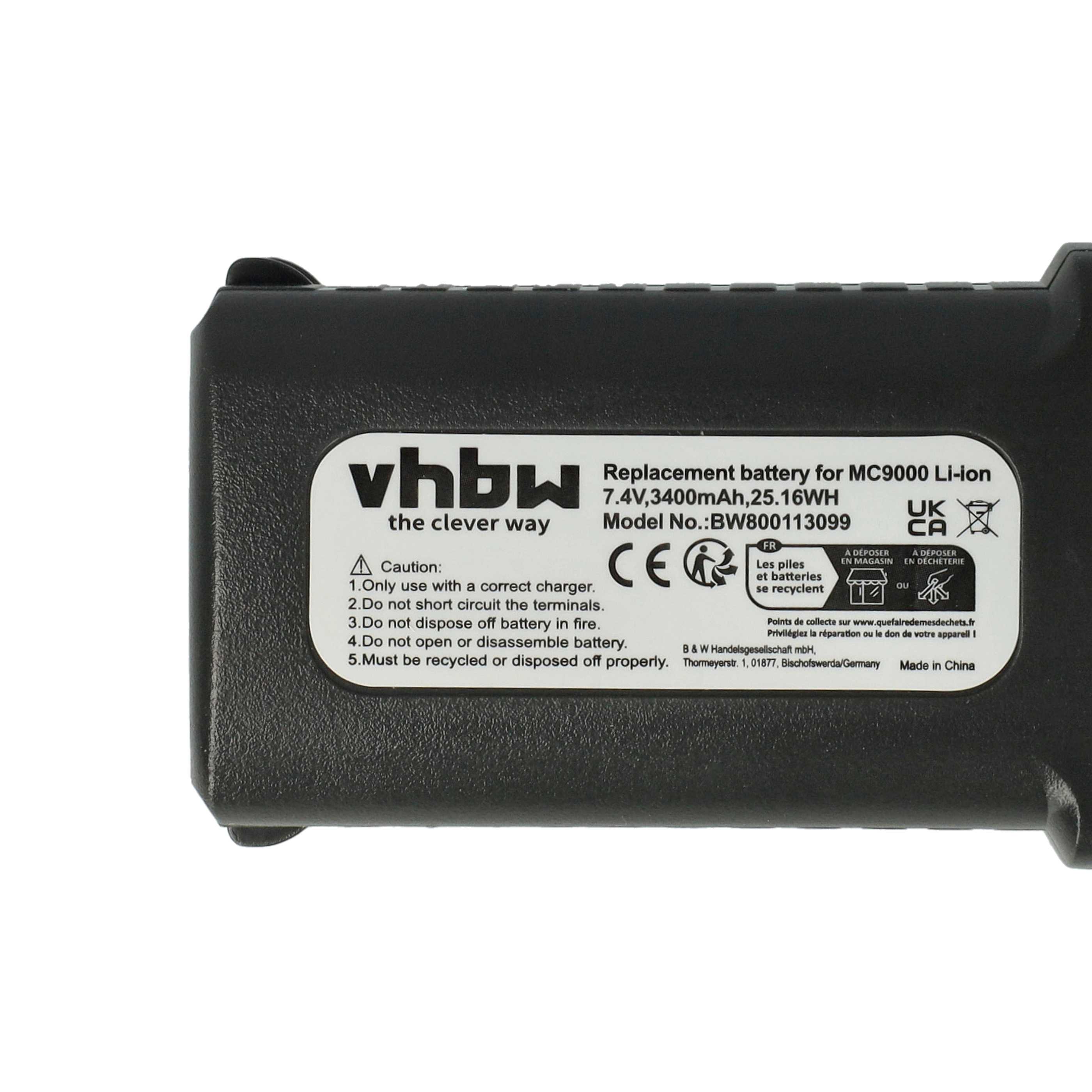 Handheld Computer 5x Battery replaces Symbol 21-65587-02, 21-61261-01, 21-65587-01 - 3400mAh, 7.4V
