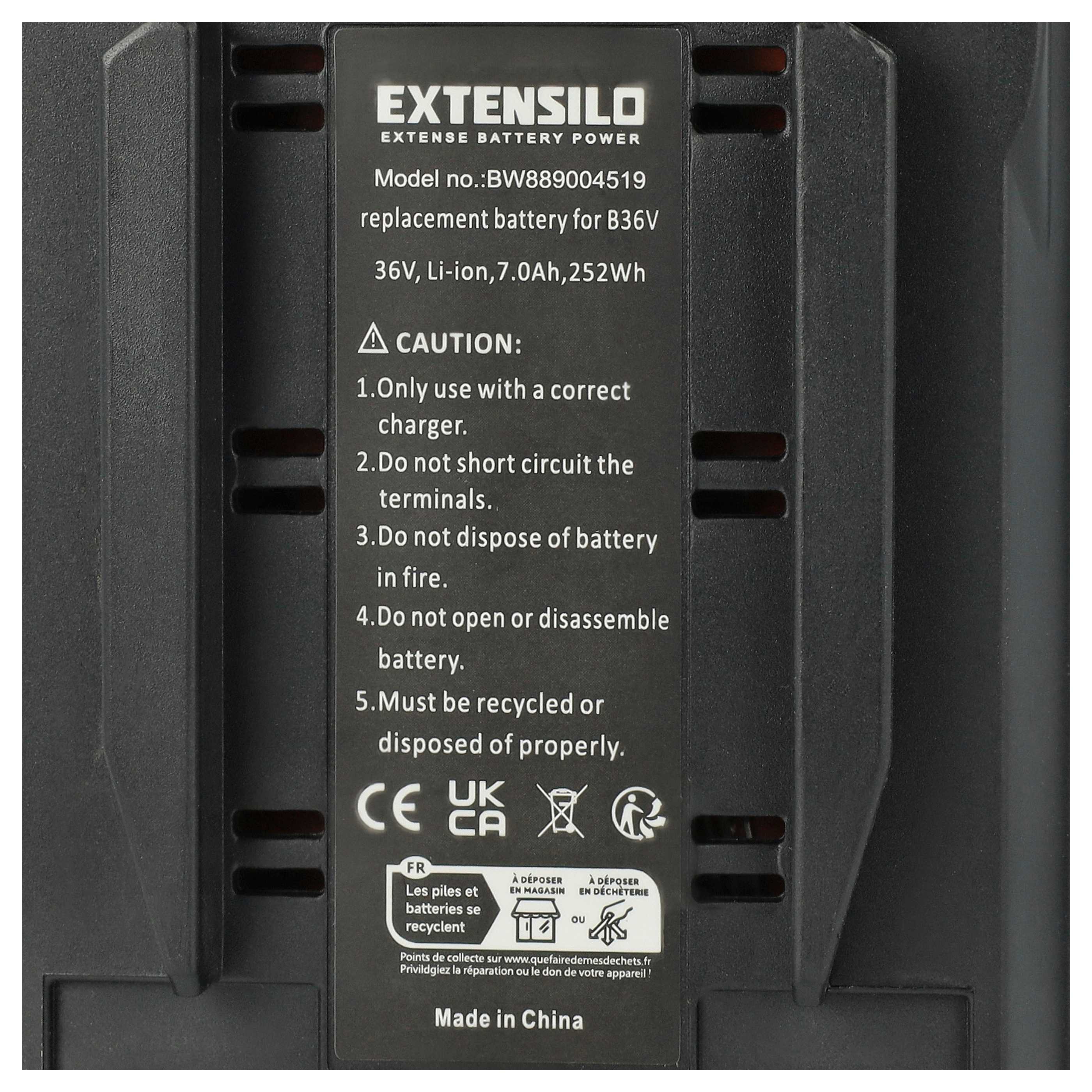 3x Battery replaces Hilti B36, B36V, 2203932, 418009 Electric Power Tool - 7000 mAh, 36 V, Li-Ion