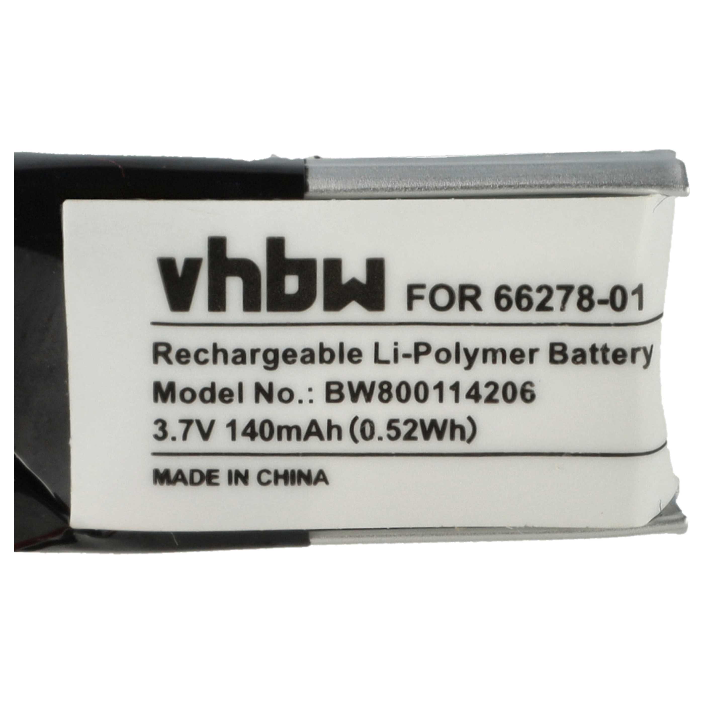 5x Akumulator do słuchawek bezprzewodowych zamiennik Plantronics 66278-01, 79879-01 - 140 mAh 3,7 V LiPo