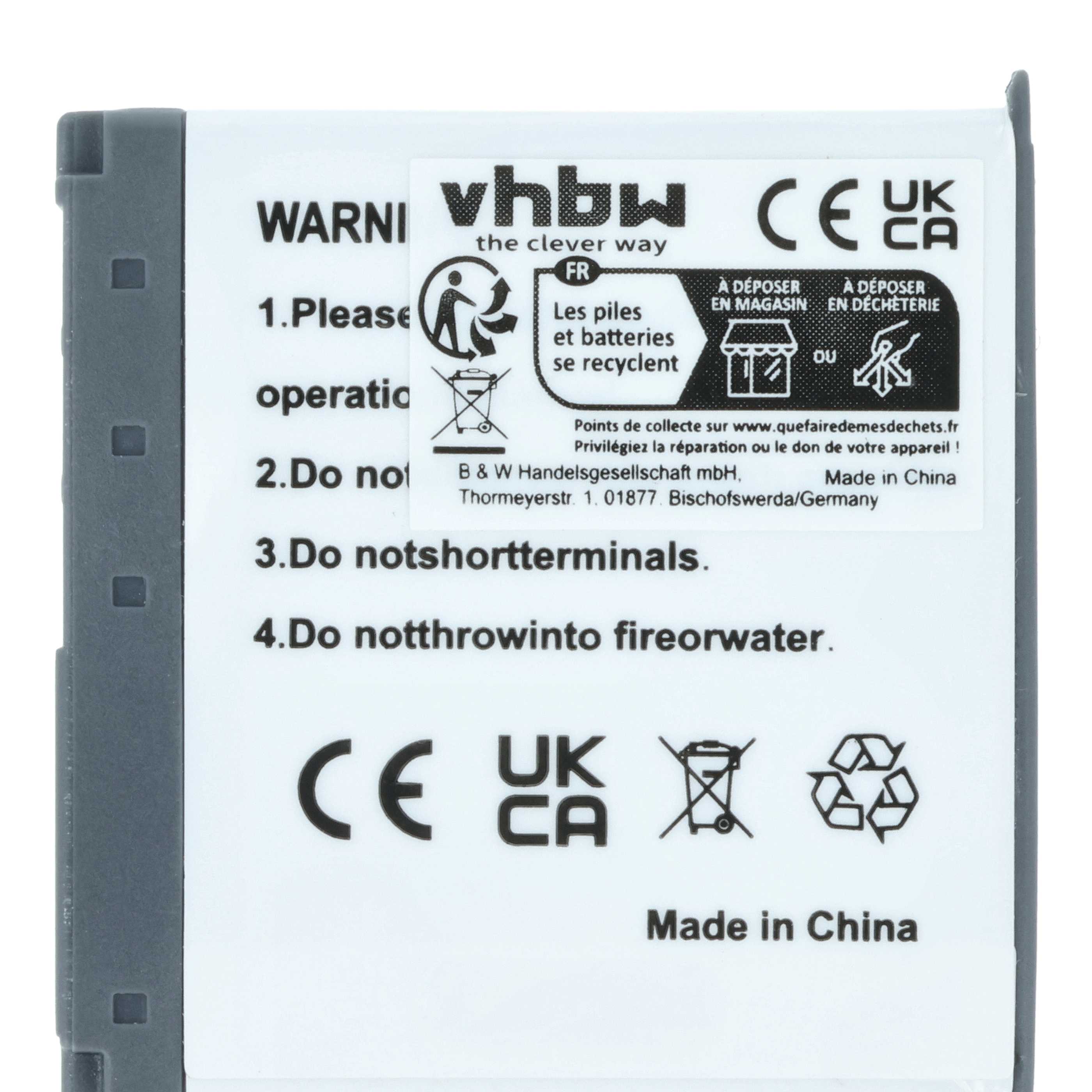 2x Battery replaces Sony NP-FE1 - 370mAh, 3.6V, Li-Ion