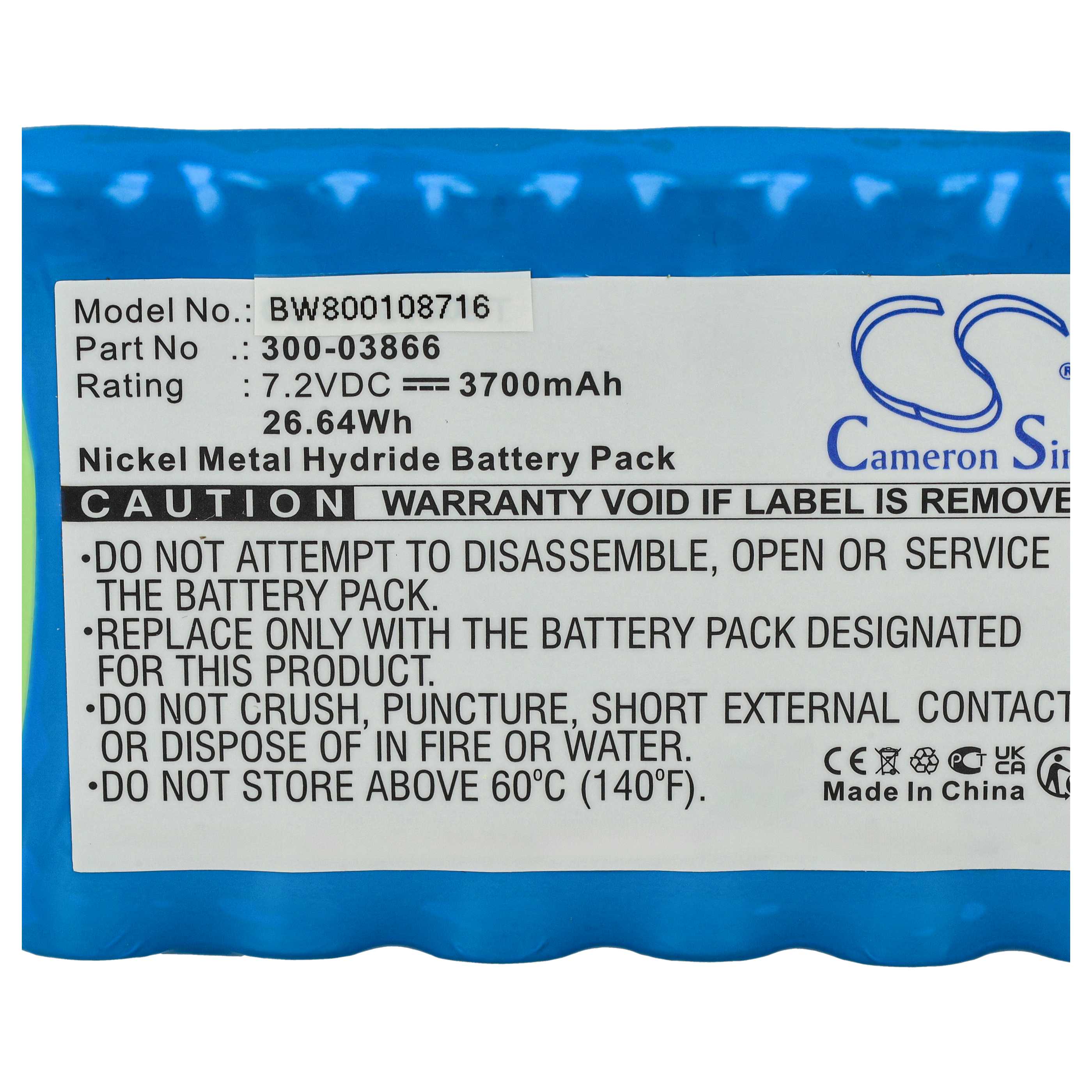 Akumulator do alarmu zamiennik 300-03866 - 3700 mAh 7,2 V NiMH
