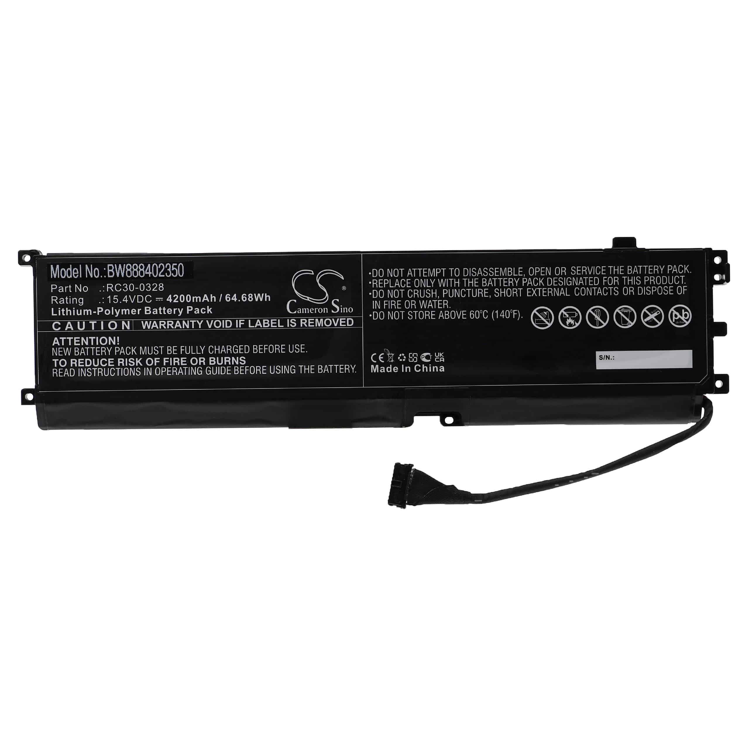 Notebook-Akku als Ersatz für Razer RC30-0328 - 4200mAh 15,4V Li-Polymer