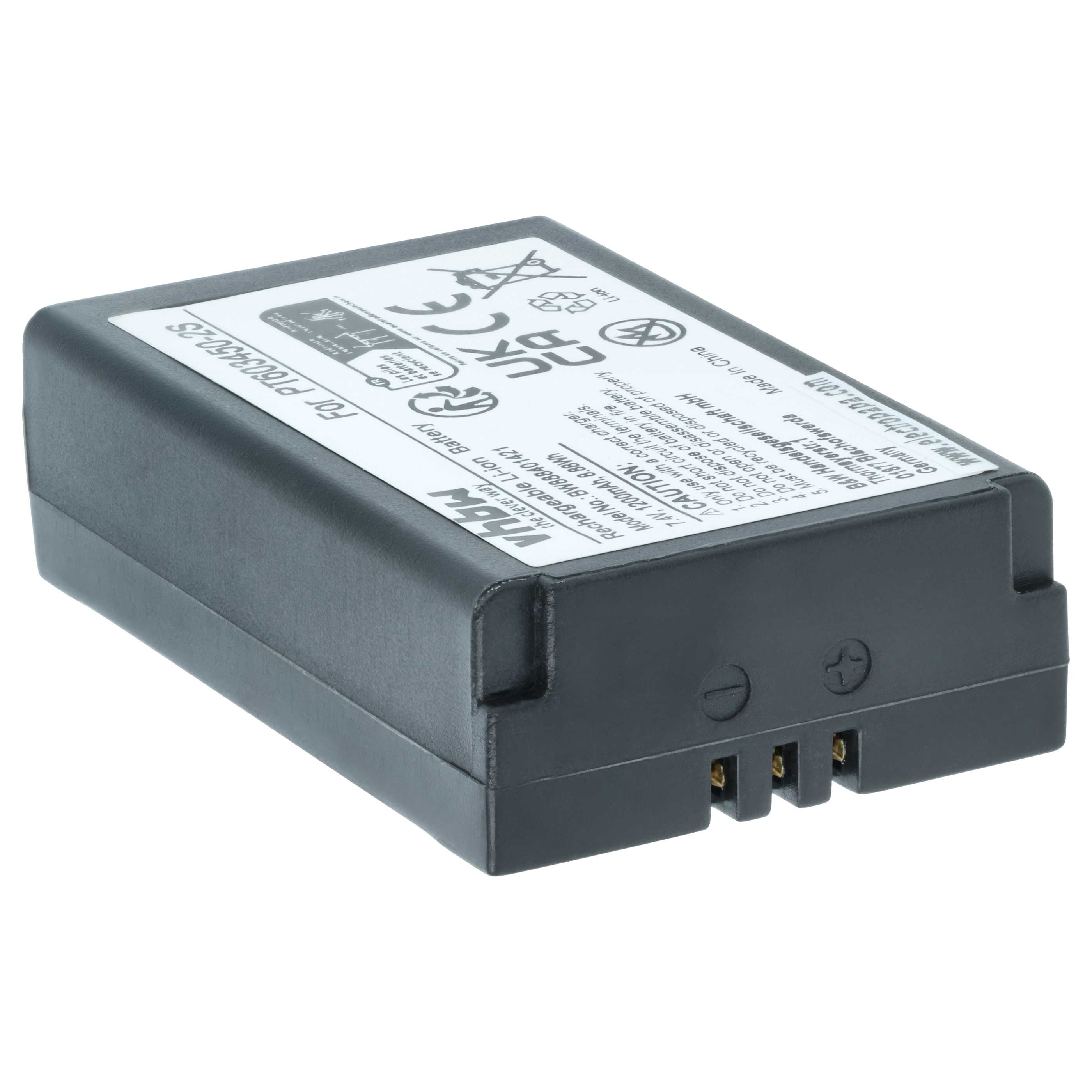 Batería reemplaza CEM PT603450-2S para dispositivo medición (1200 mAh, 7,4 V, Li-Ion)
