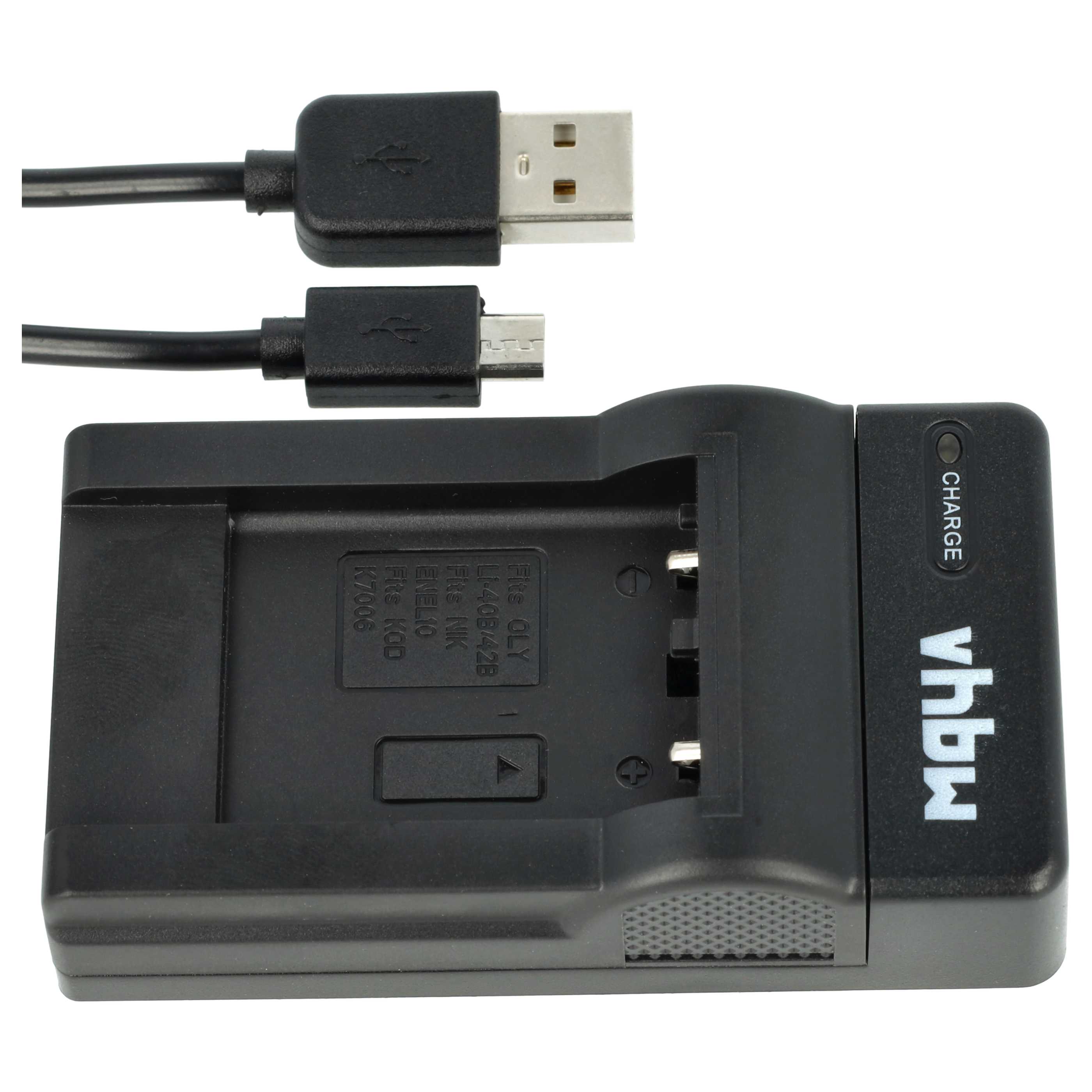 1x station de charge, 1x câble d'alimentation, 1x batterie pour caméra Bosch, Praktica, Fujifilm, Leica