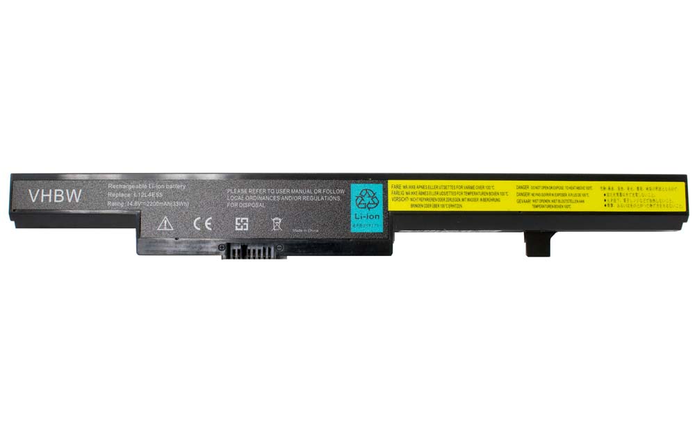 Batteria sostituisce Lenovo 45N1184, 45N1185, 45N1182, 45N1183 per notebook Lenovo - 2200mAh 14,8V Li-Ion nero