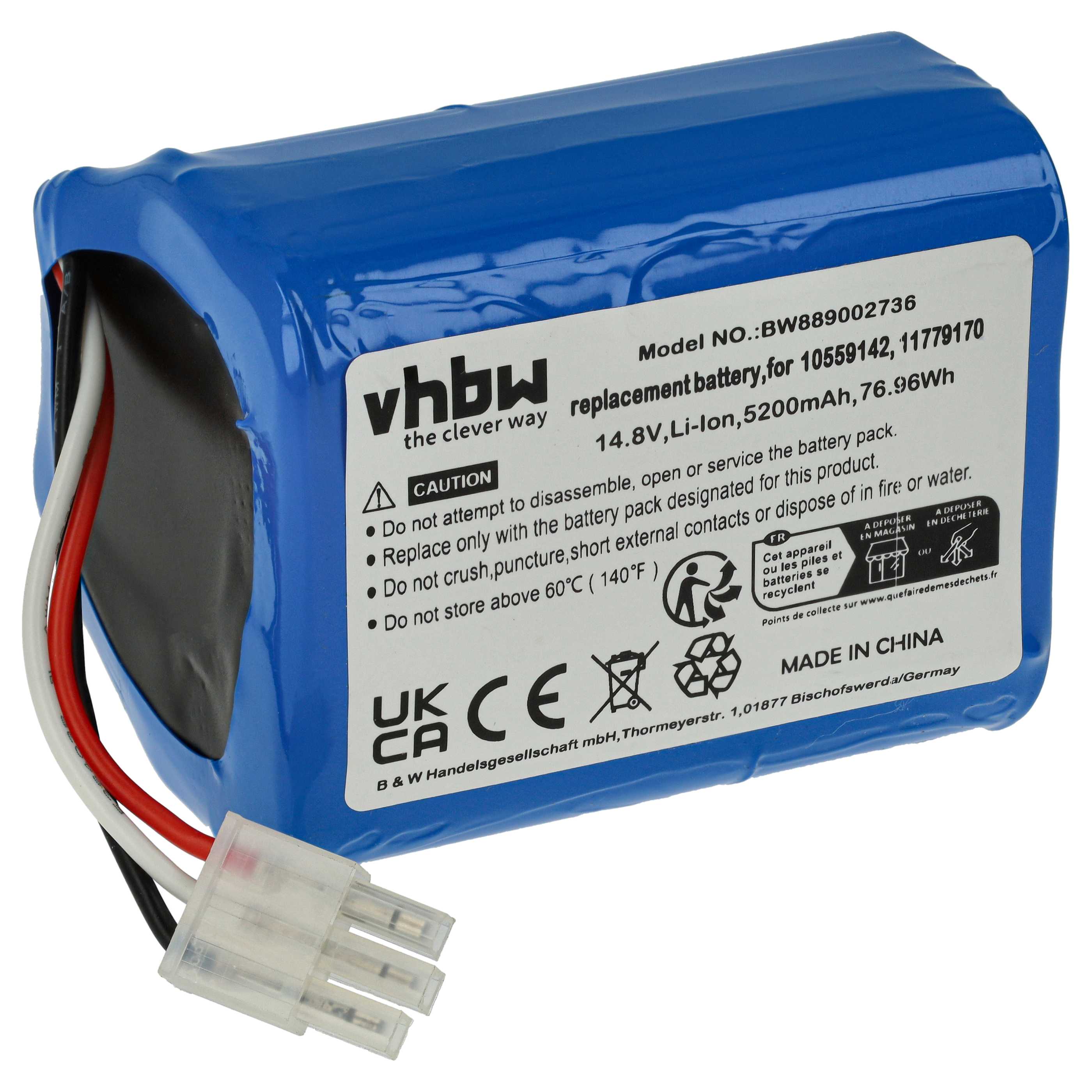 Akumulator do robota zamiennik Miele 11779170, 10559142 - 5200 mAh 14,8 V Li-Ion