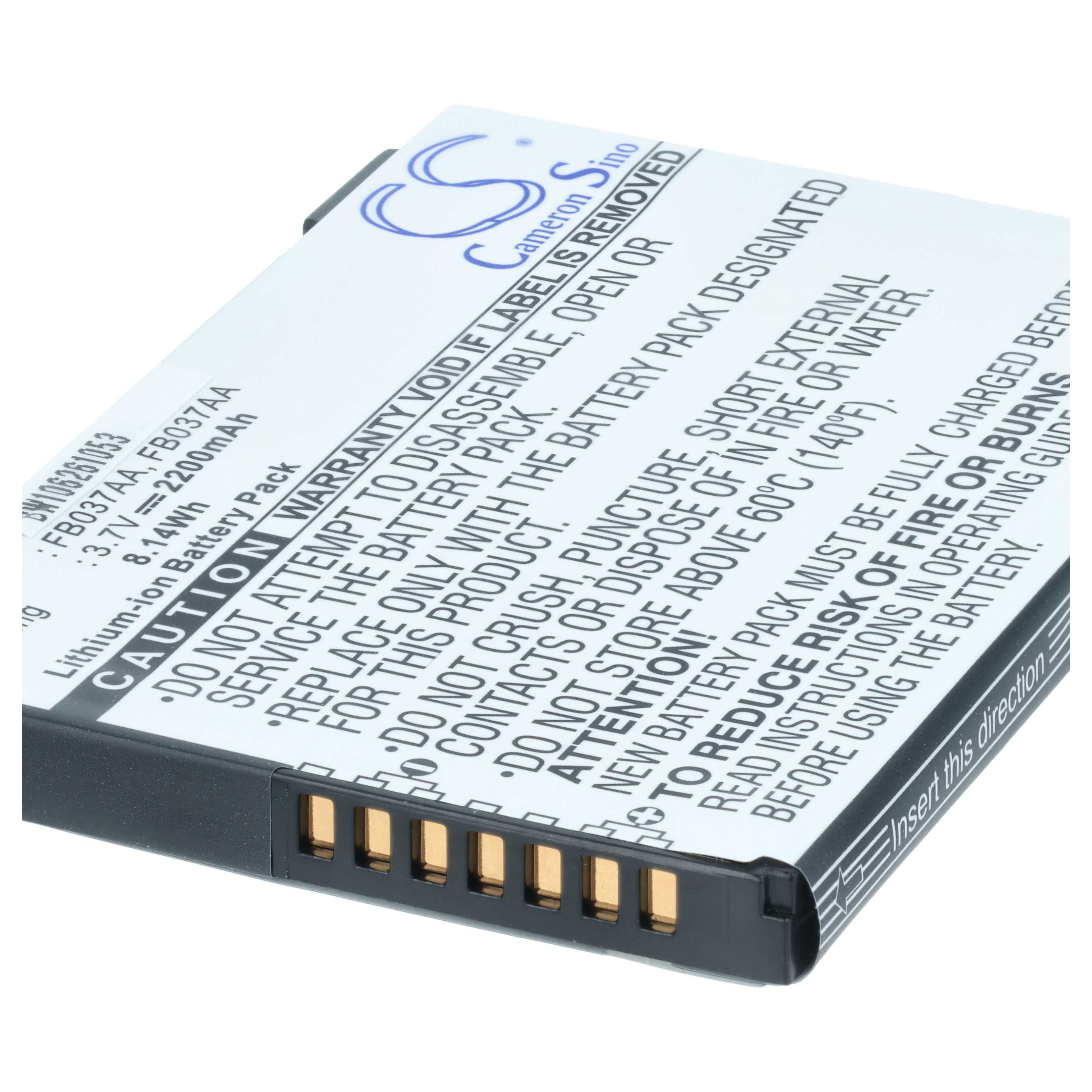 Akumulator do telefonu smartfona zamiennik HP / IPAQ 459723-001, 451405-001 - 2200 mAh 3,7 V Li-Ion