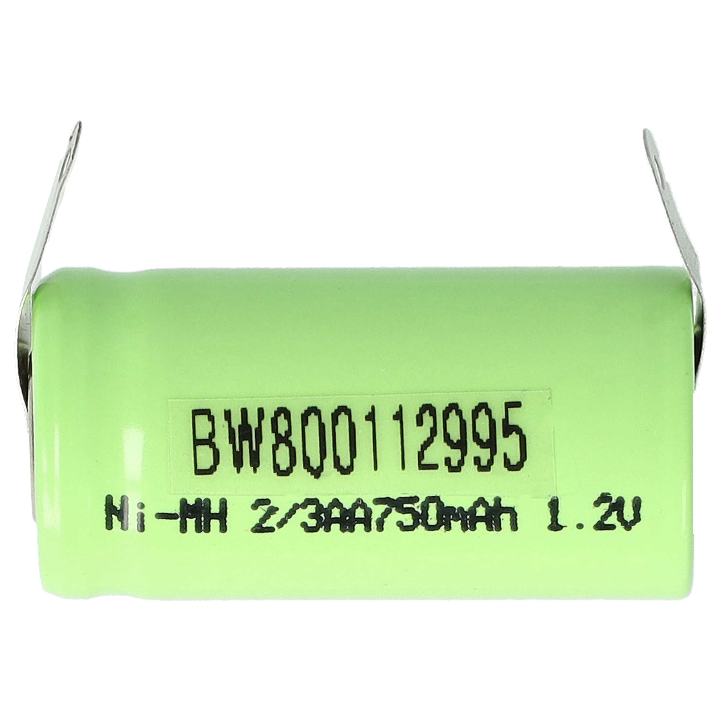 Batterie (3 pcs.) remplace 2/3AA modèle radio-télécommandé - 750mAh 1,2V NiMH