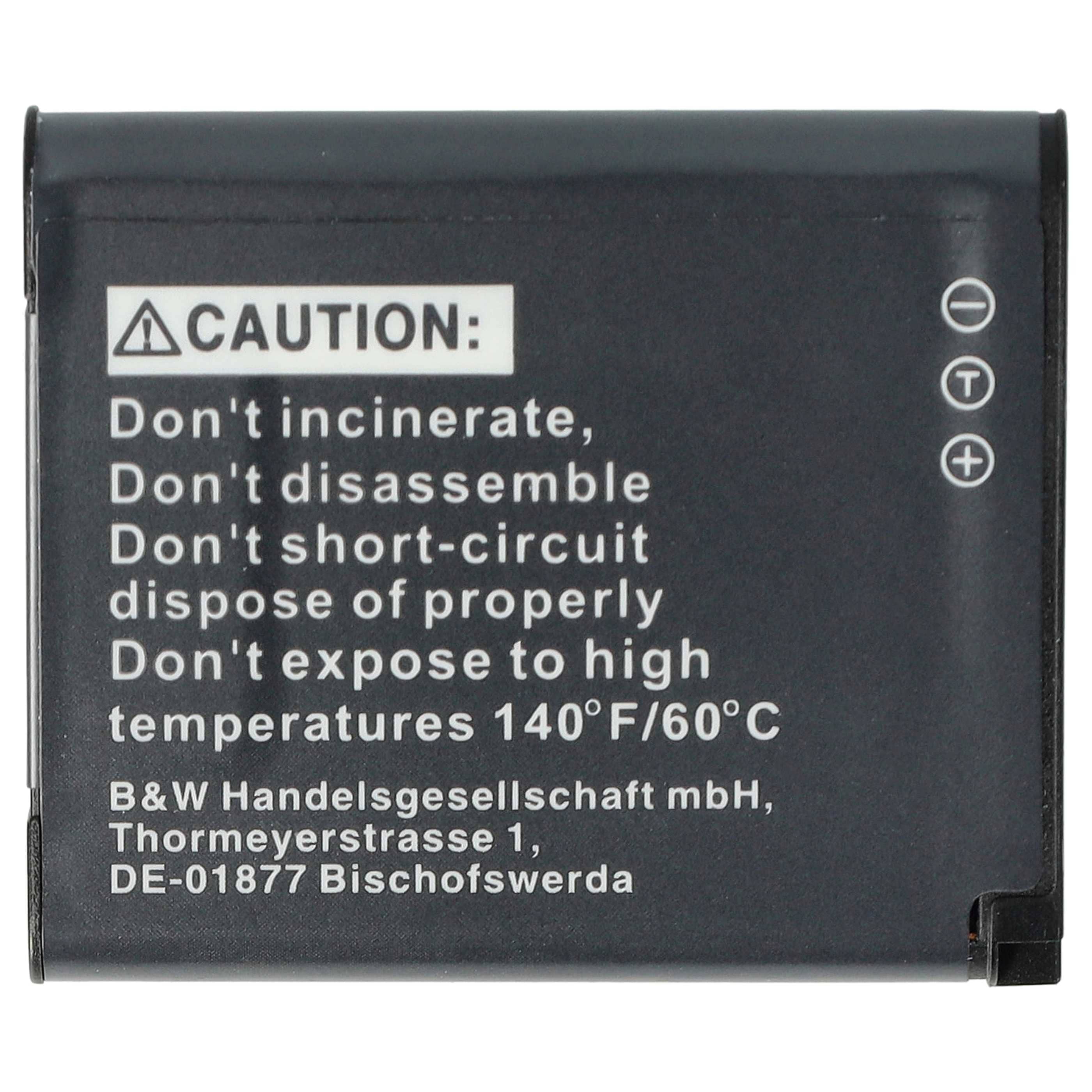 Battery replaces Leica BP-DC14E, BP-DC14 - 650mAh, 3.7V, Li-Ion