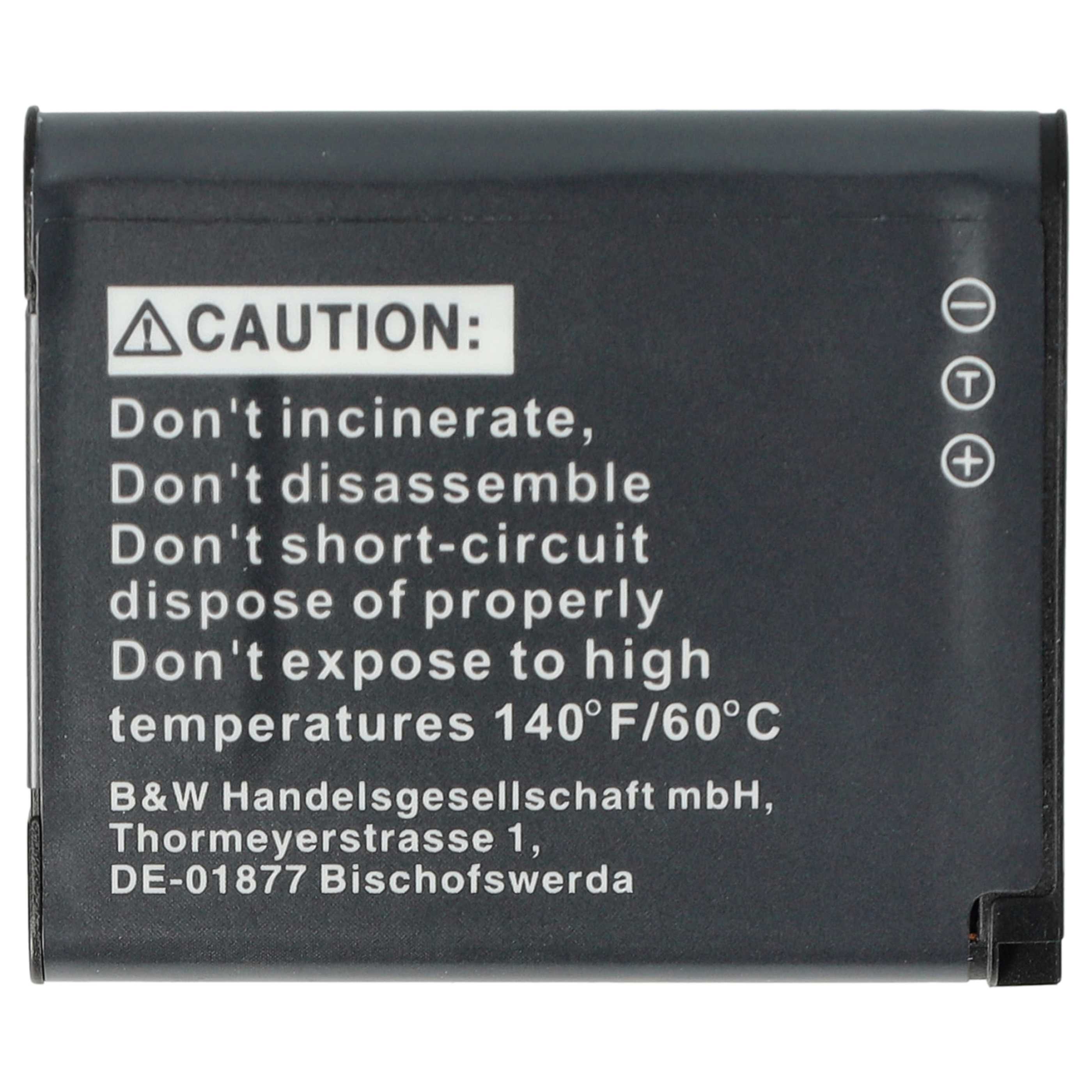 2x Battery replaces Leica BP-DC14, BP-DC14E - 650mAh, 3.7V, Li-Ion