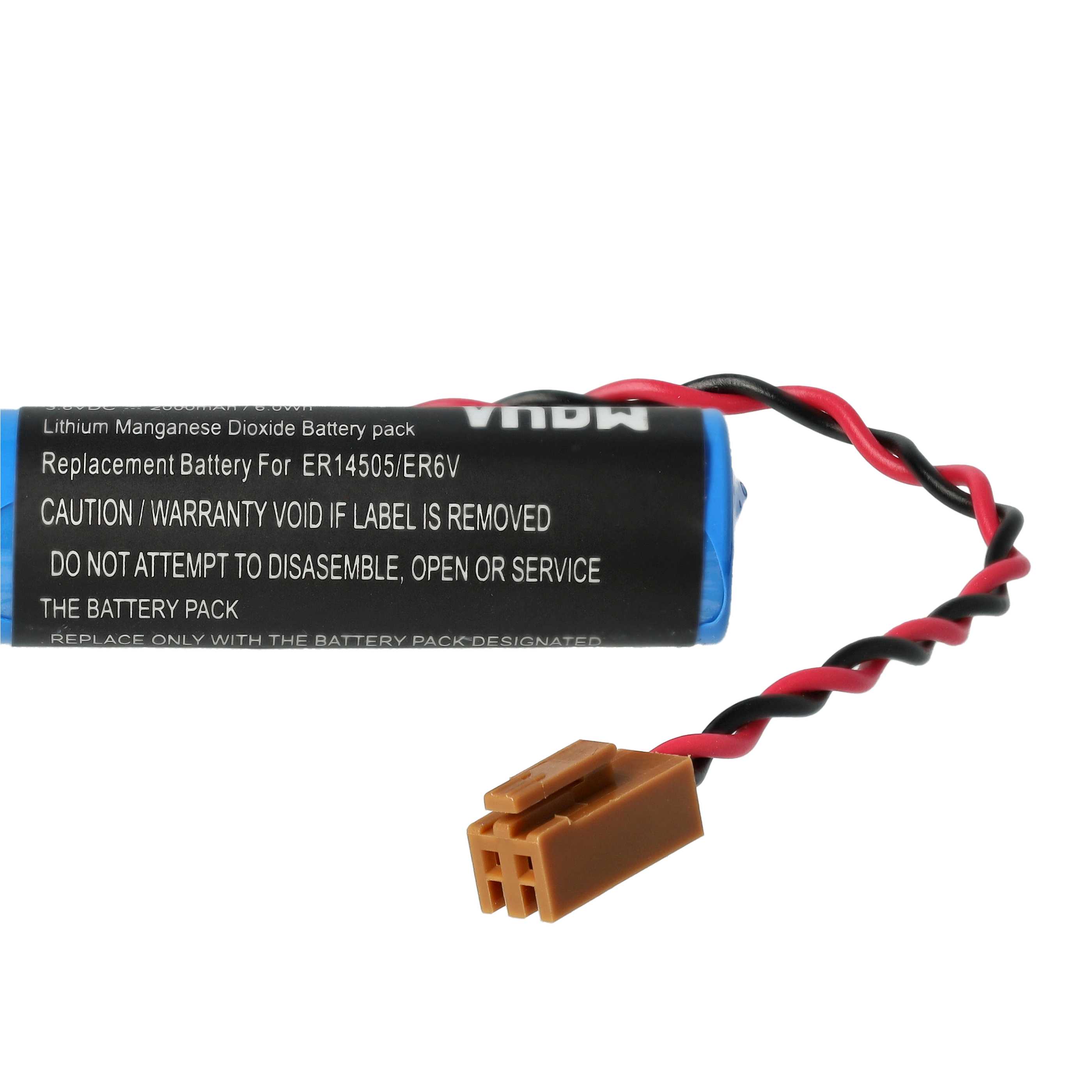 5x Bateria do PLC programowalnego sterownika zamiennik Toshiba ER6V, JAE2P - 2000 mAh 3,6 V Li-MnO2