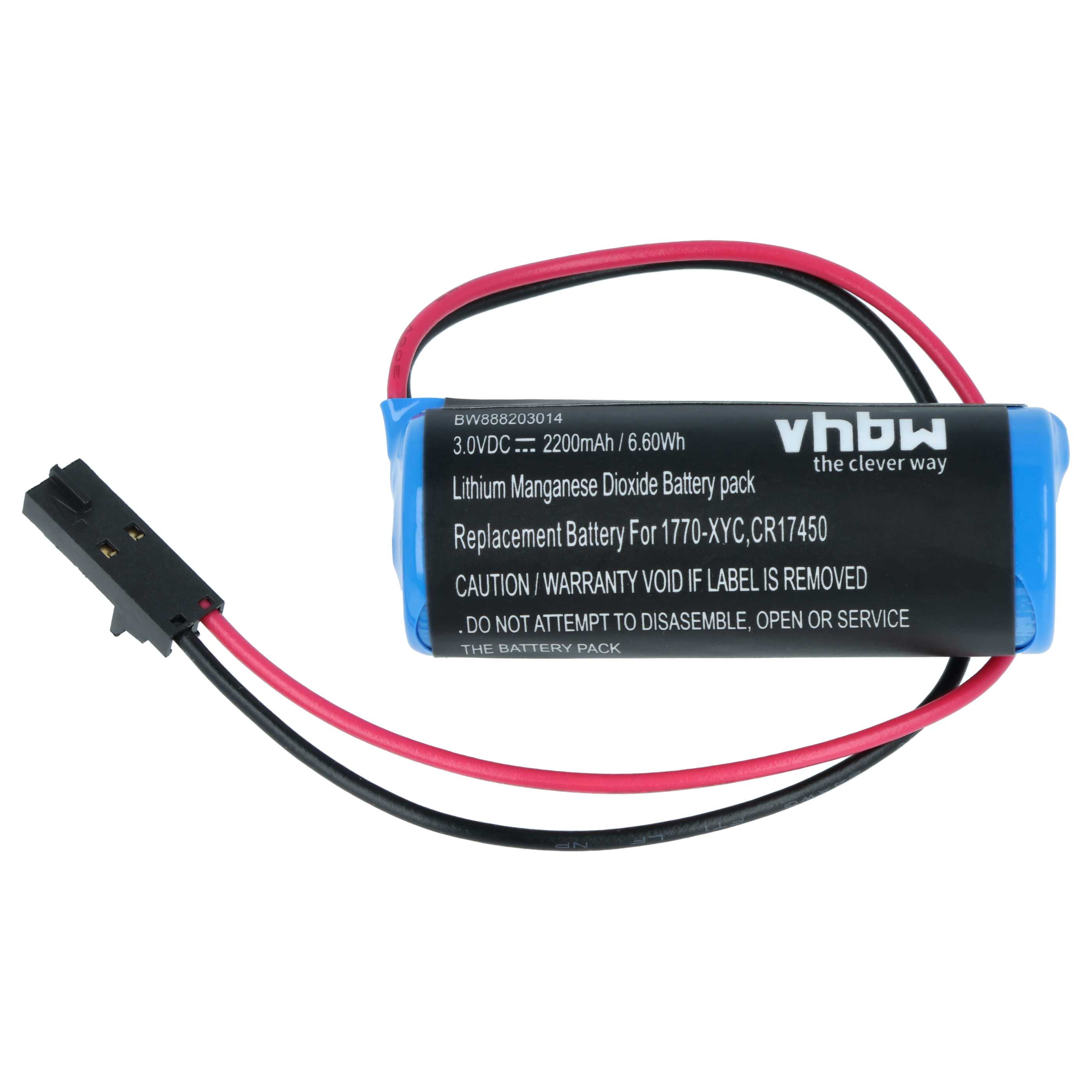 2x Bateria do PLC programowalnego sterownika zamiennik Allen Bradley 1770-XYC - 2200 mAh 3 V Li-MnO2