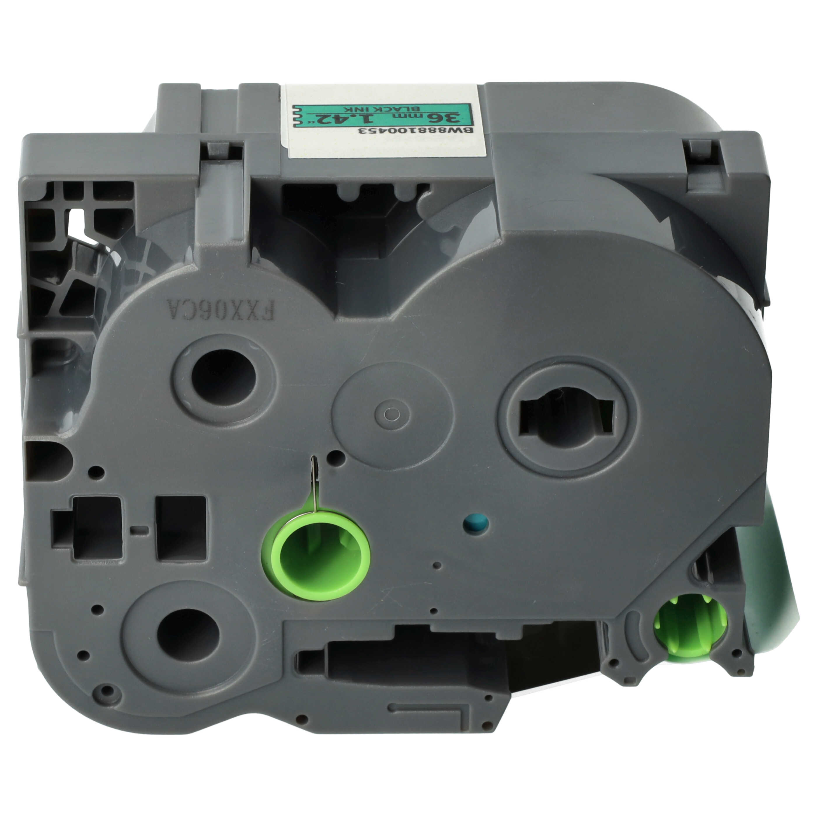 Label Tape as Replacement for Brother TZE-S761 - 36 mm Black to Green, Extra Stark